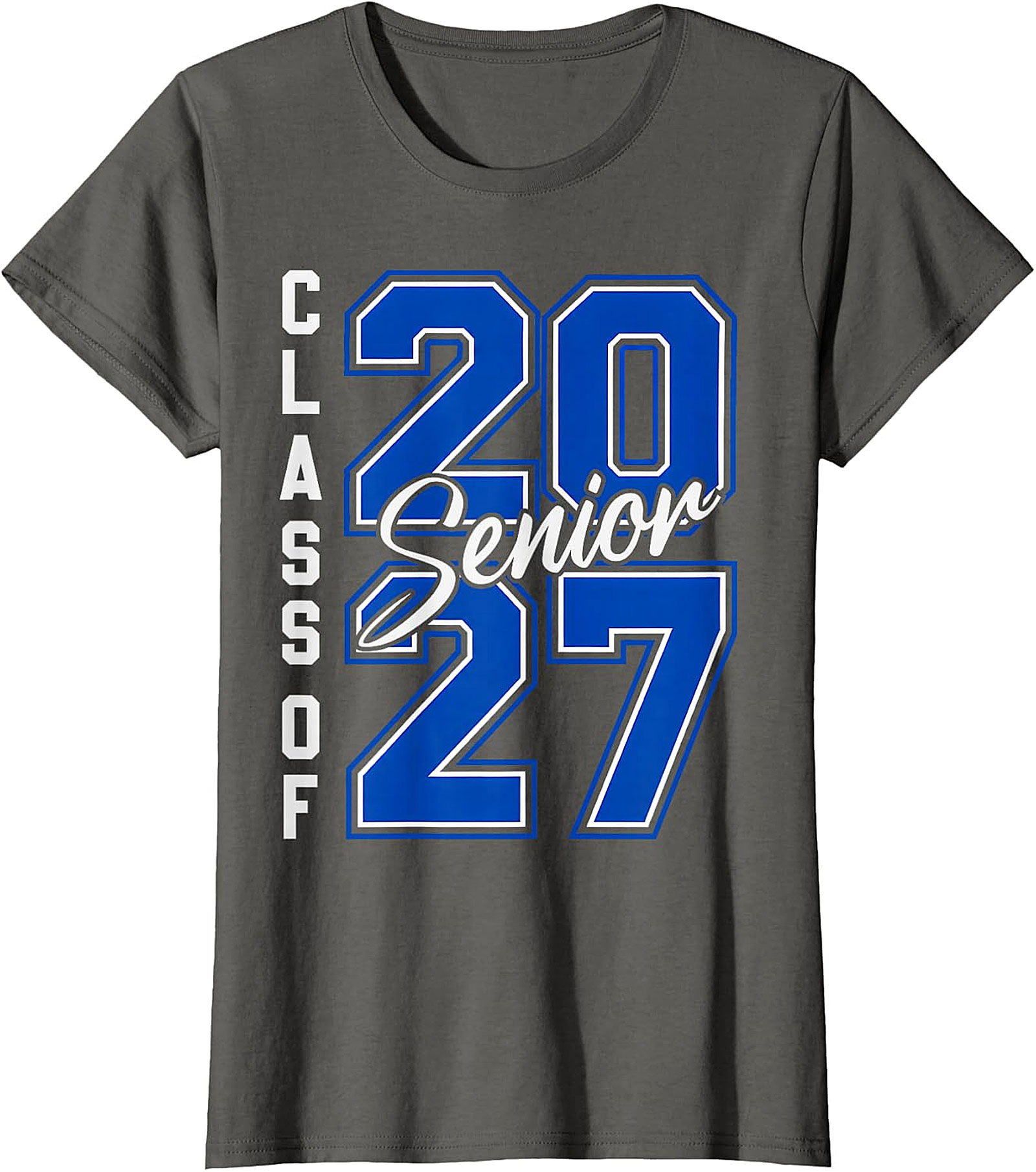 Senior Class of 2027 T-Shirt - Blue & White Graduation Tee