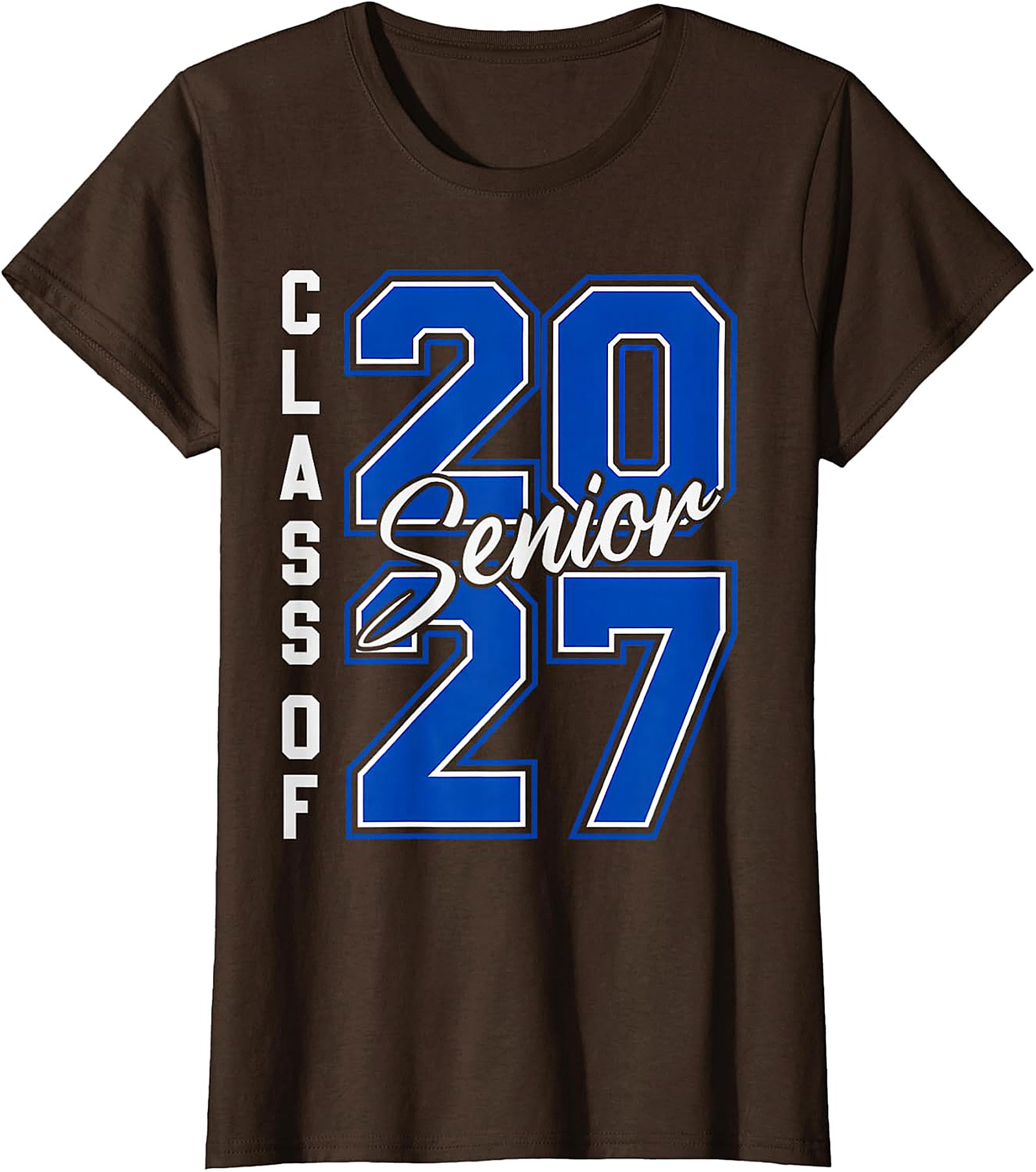 Senior Class of 2027 T-Shirt - Blue & White Graduation Tee