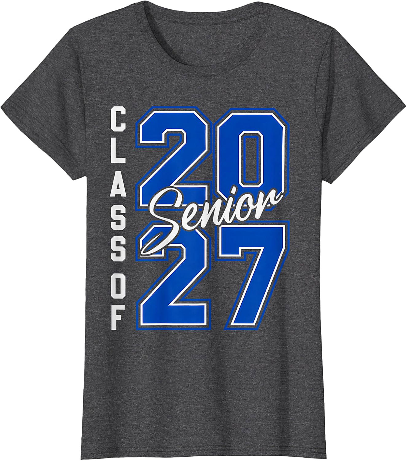 Senior Class of 2027 T-Shirt - Blue & White Graduation Tee