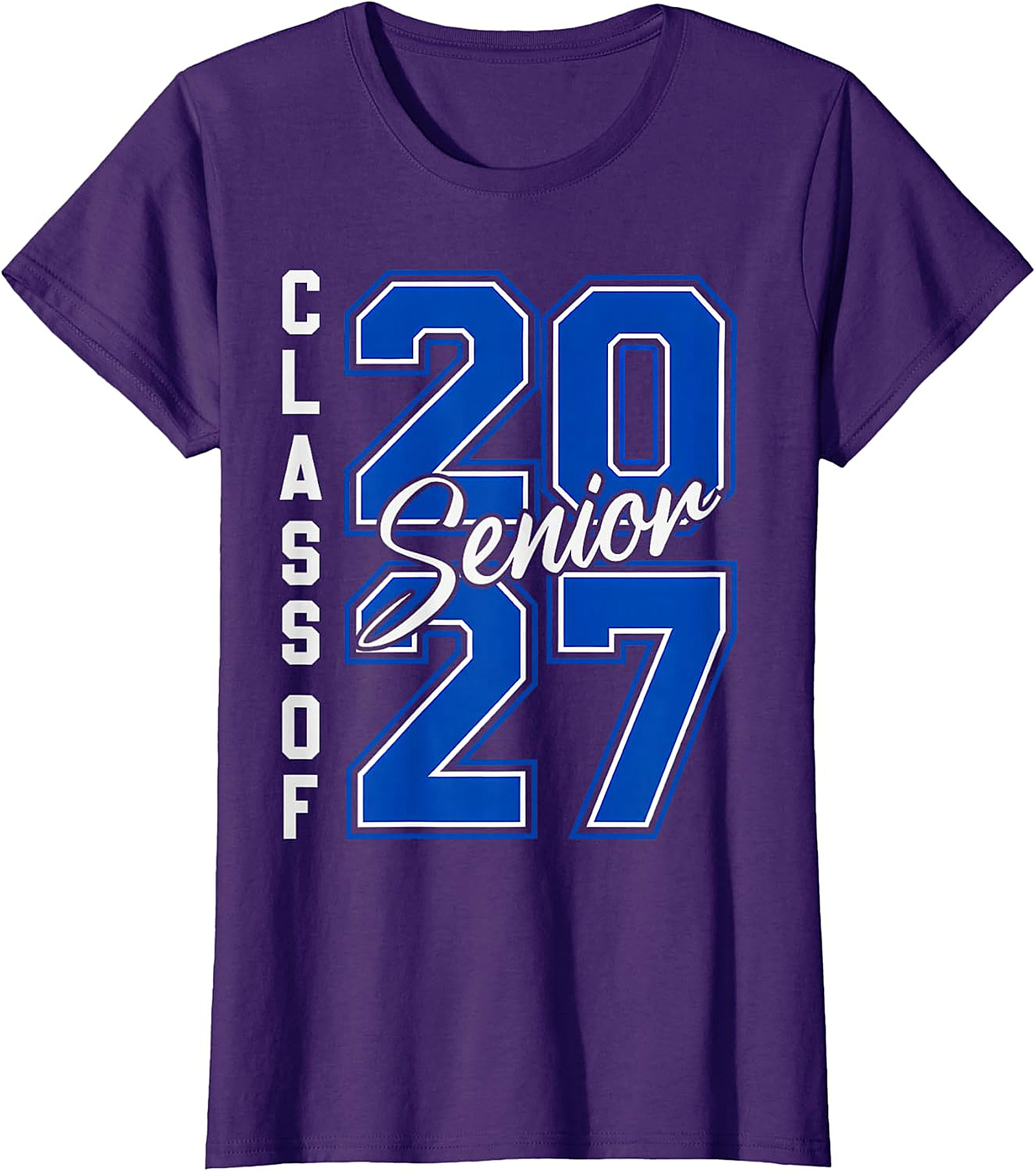 Senior Class of 2027 T-Shirt - Blue & White Graduation Tee