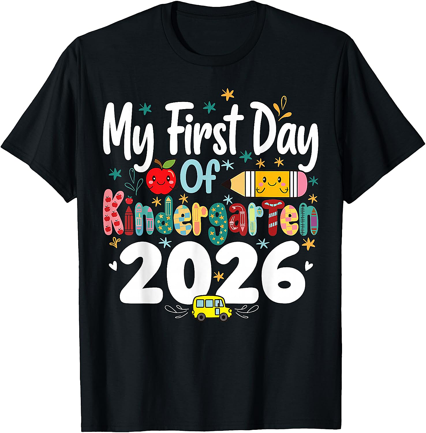My First Day of Kindergarten 2026 T-Shirt - Kids School Tee