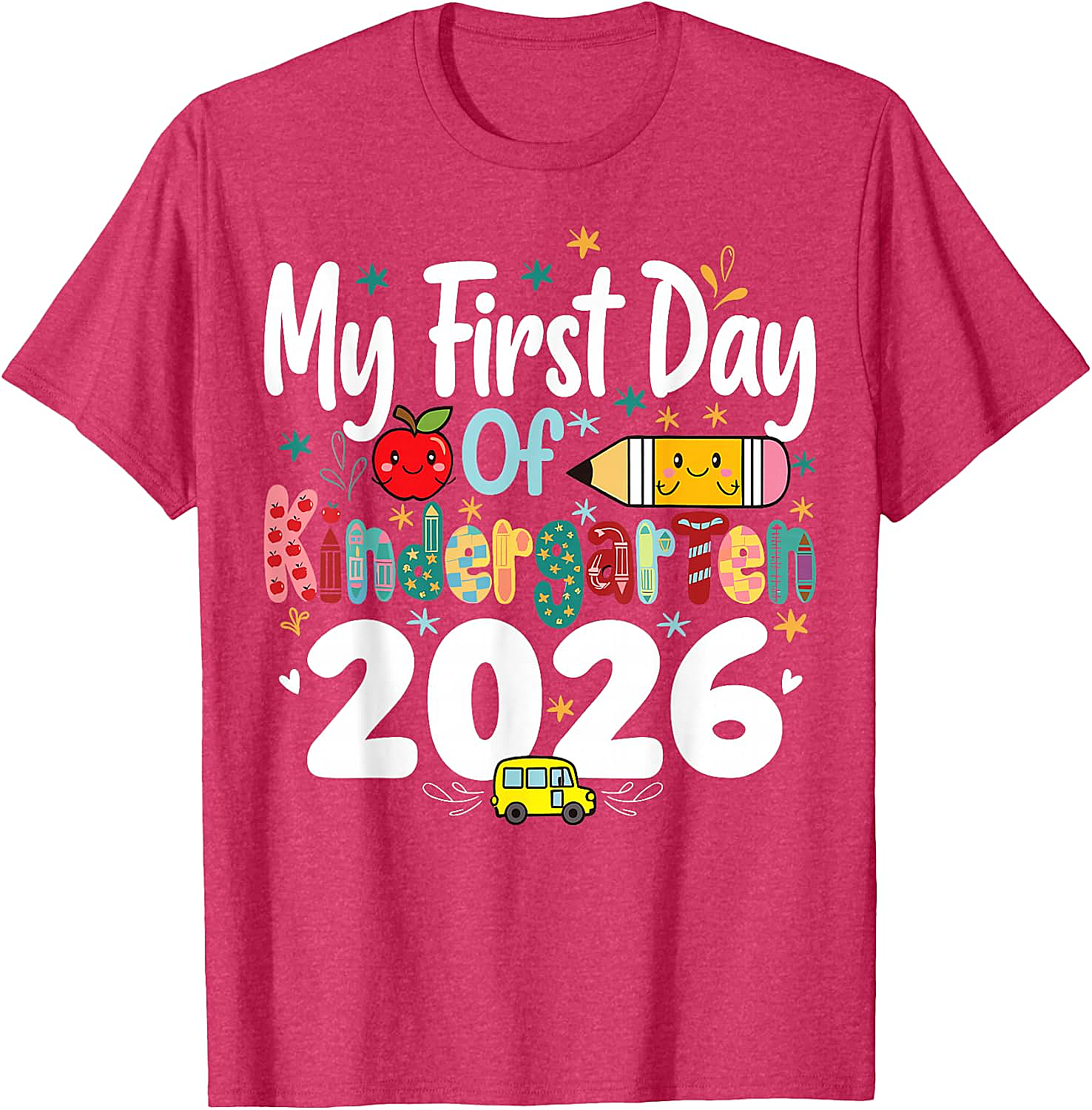My First Day of Kindergarten 2026 T-Shirt - Kids School Tee