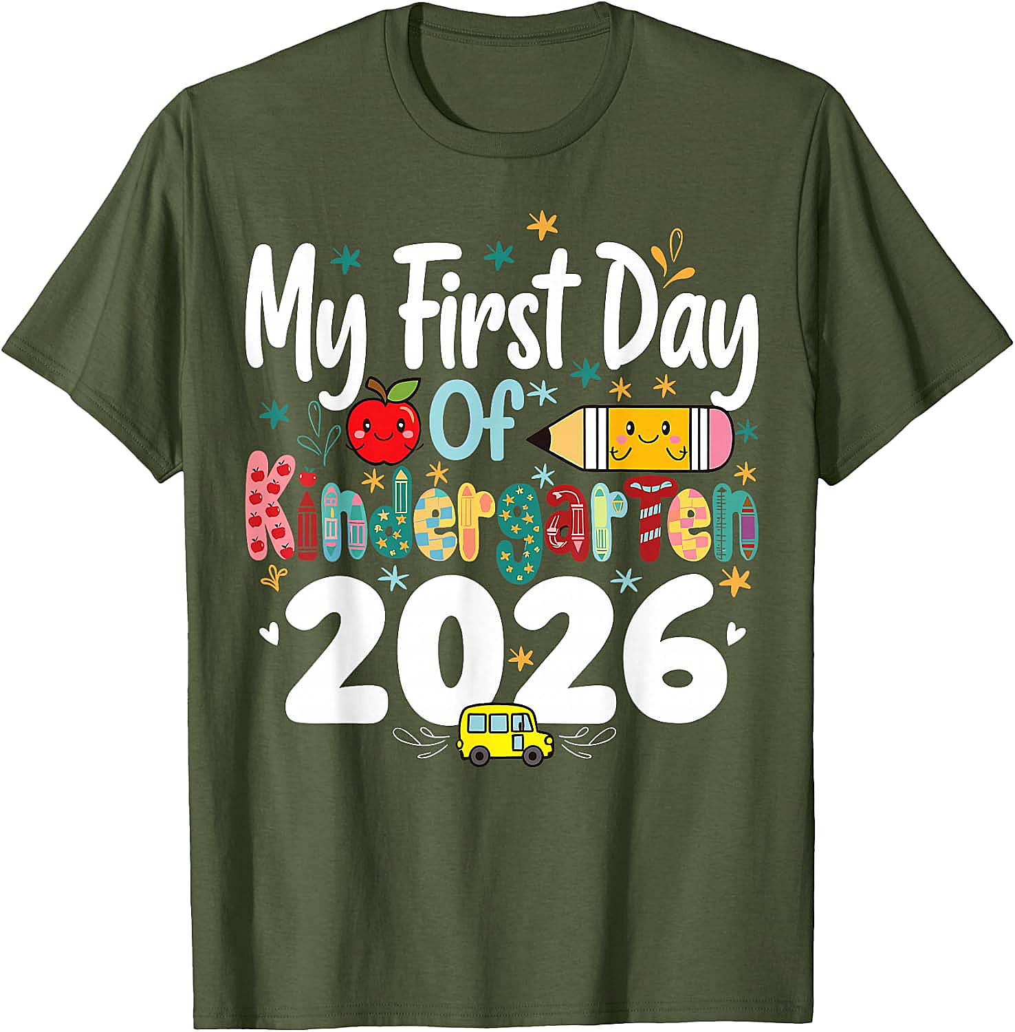 My First Day of Kindergarten 2026 T-Shirt - Kids School Tee