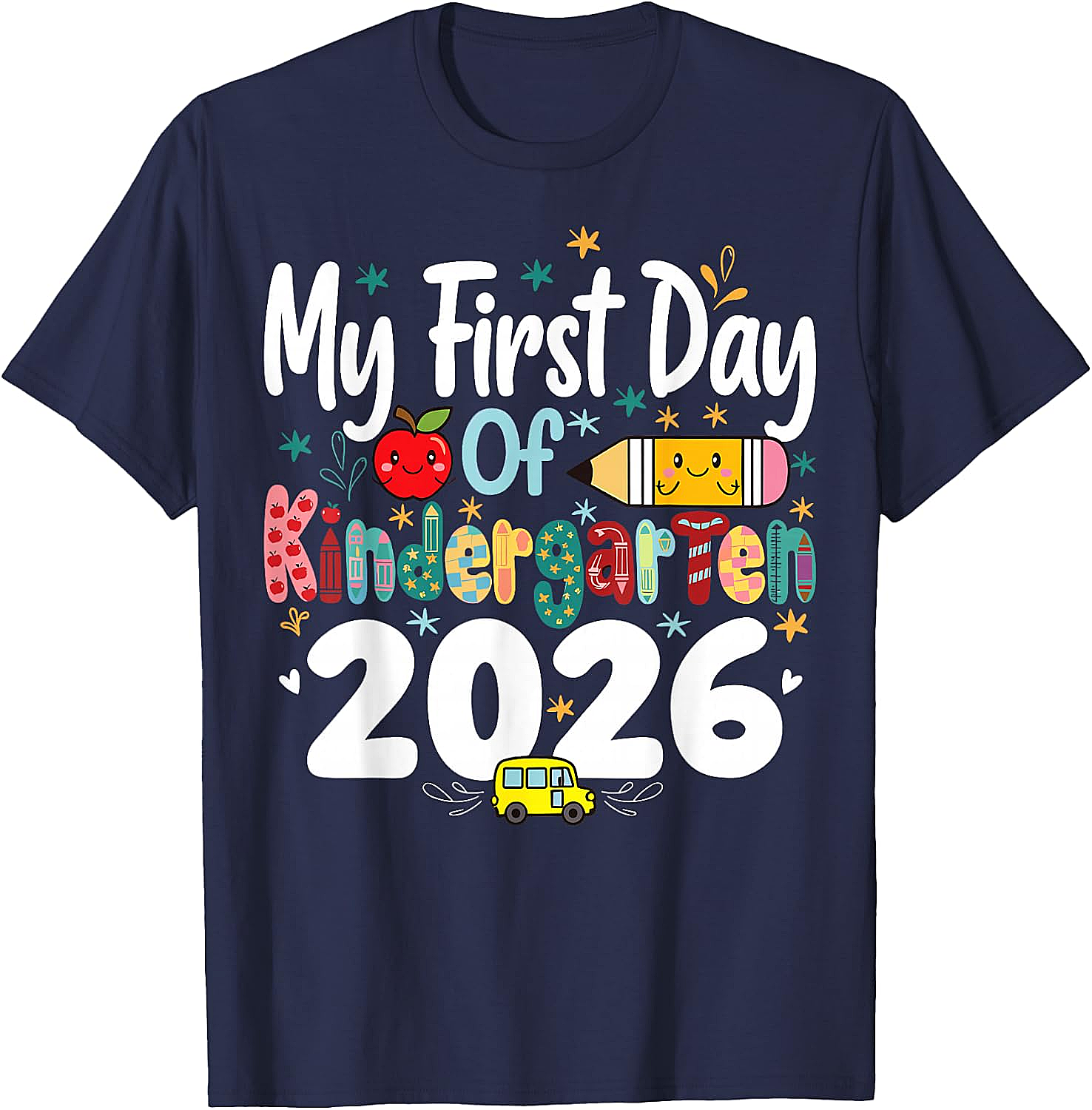 My First Day of Kindergarten 2026 T-Shirt - Kids School Tee