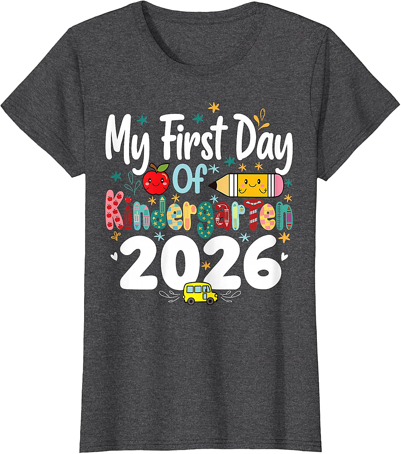 My First Day of Kindergarten 2026 T-Shirt - Kids School Tee