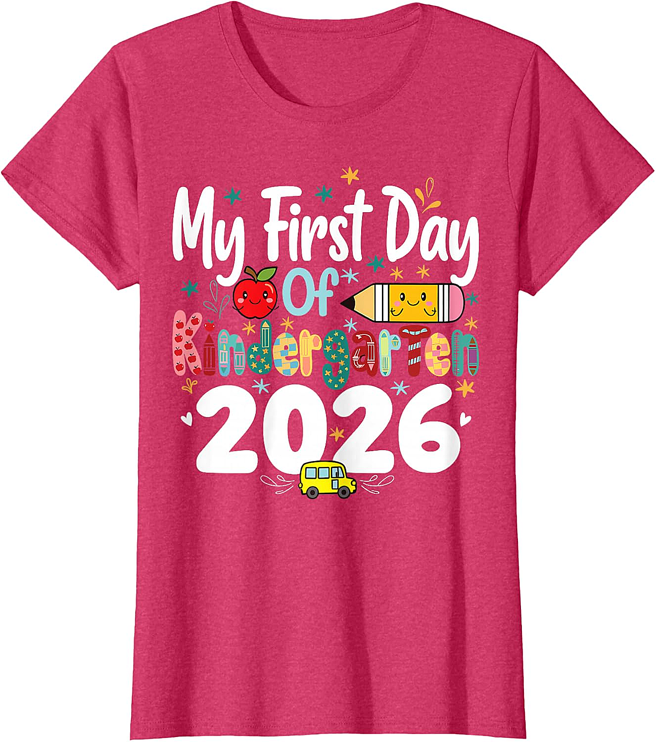 My First Day of Kindergarten 2026 T-Shirt - Kids School Tee