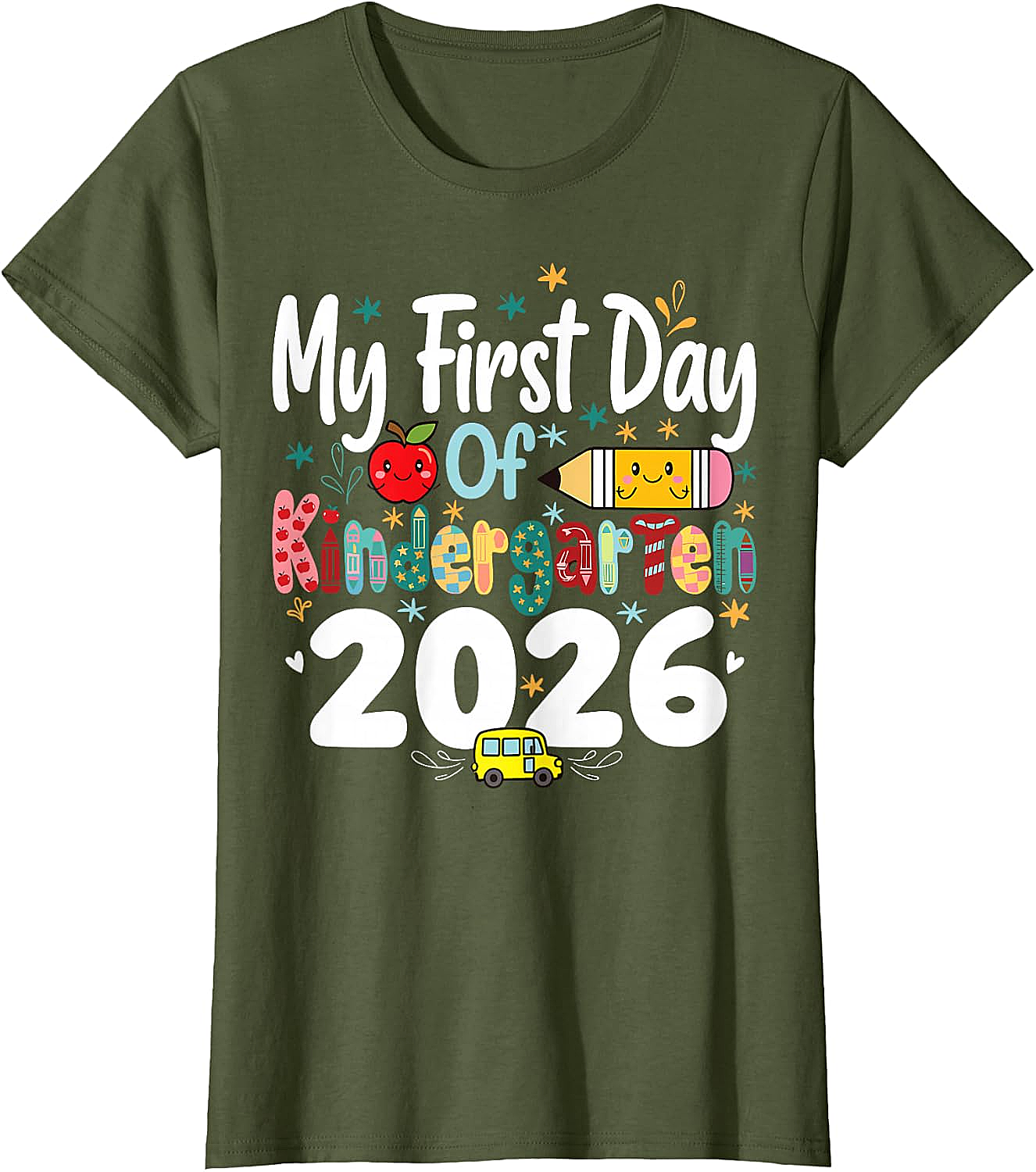 My First Day of Kindergarten 2026 T-Shirt - Kids School Tee