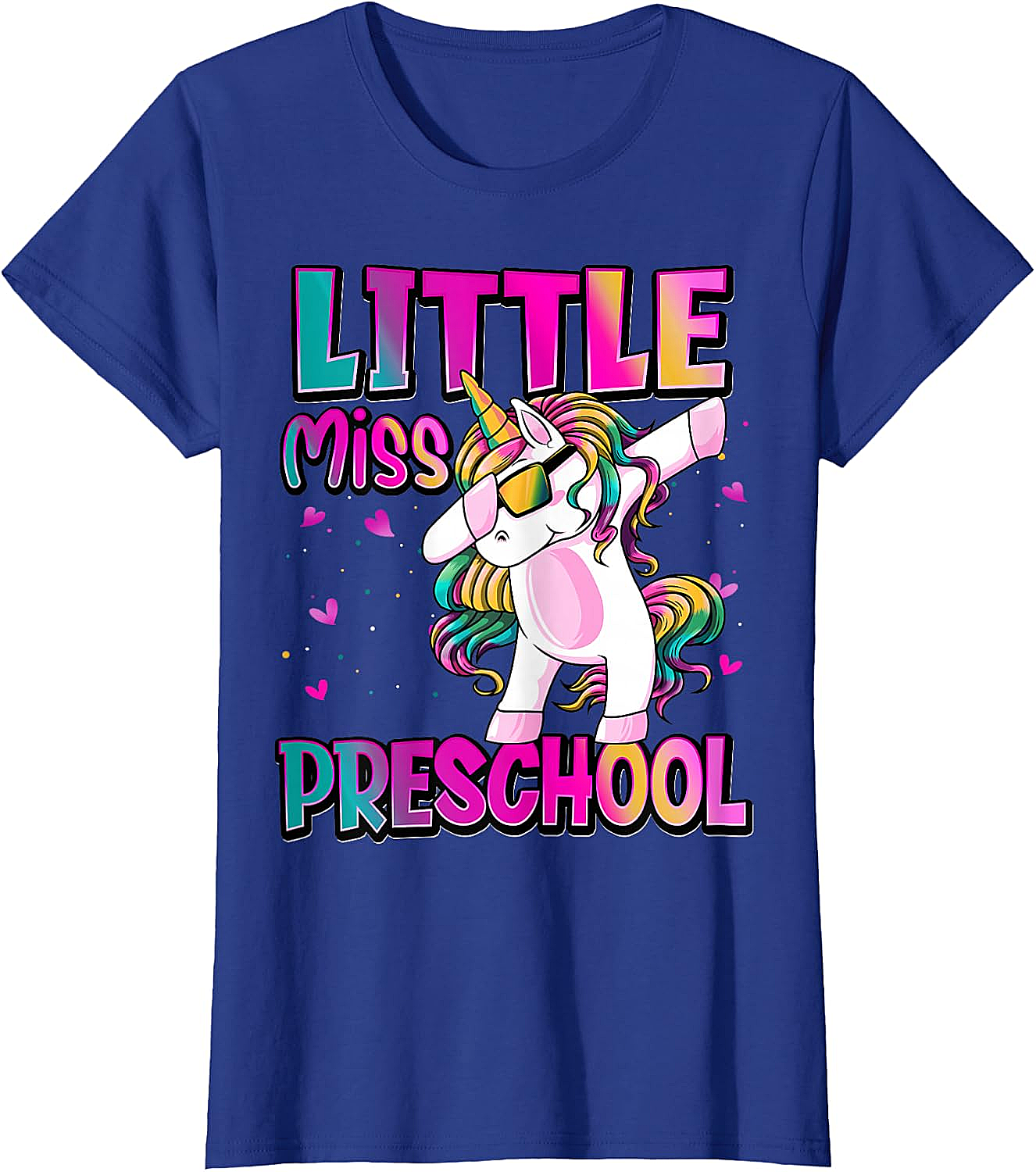 Little Miss Preschool Unicorn T-Shirt Back to School Girls Tee