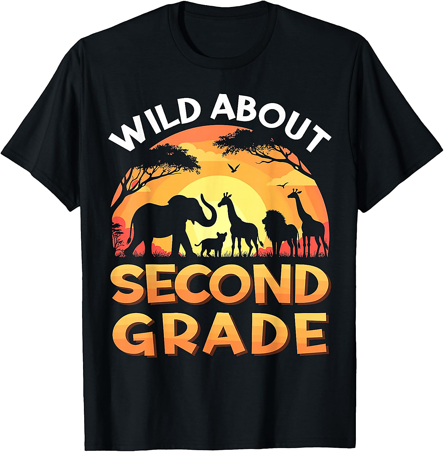 Wild About Second Grade Safari T-Shirt | Back To School Tee
