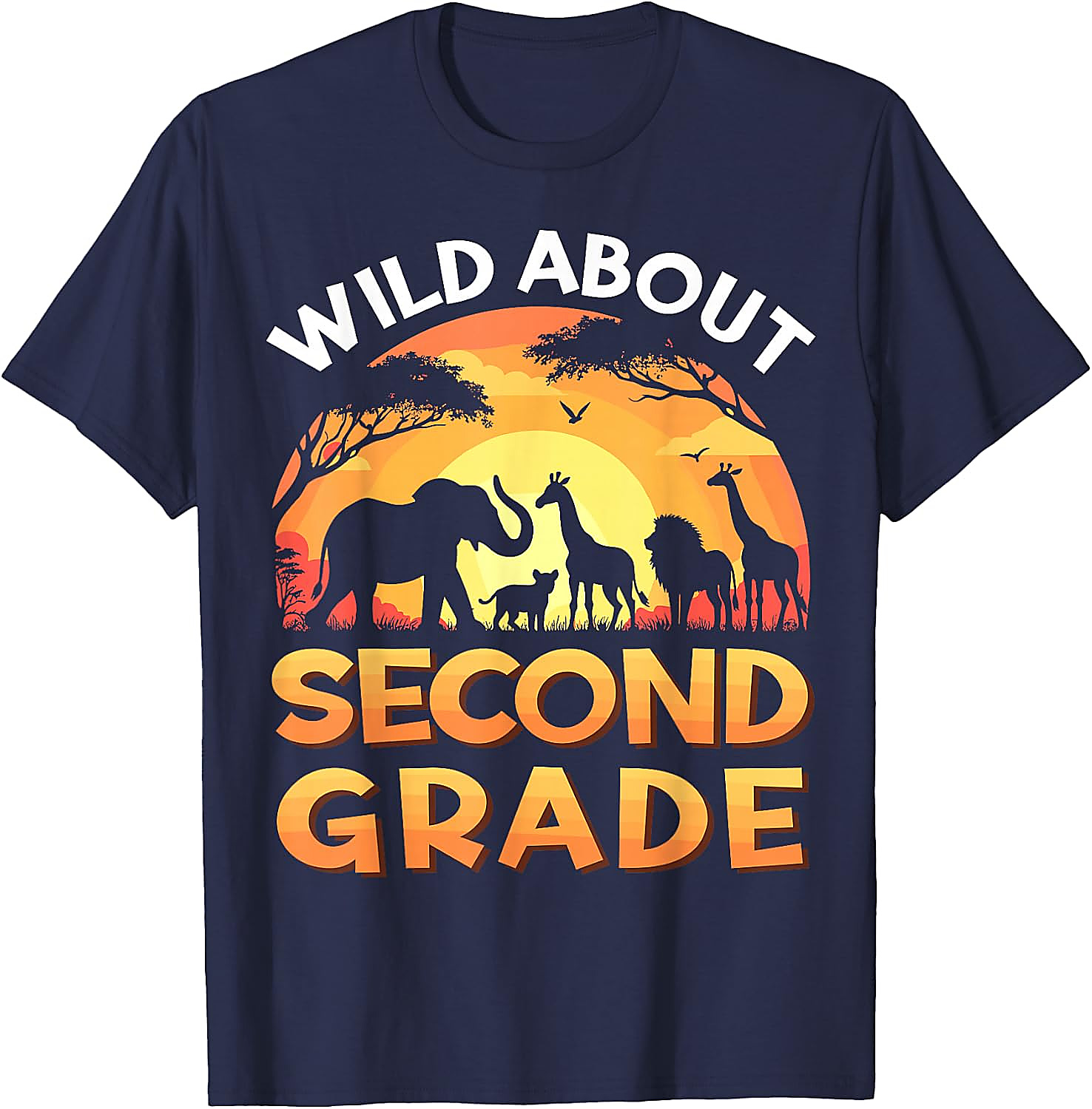 Wild About Second Grade Safari T-Shirt | Back To School Tee