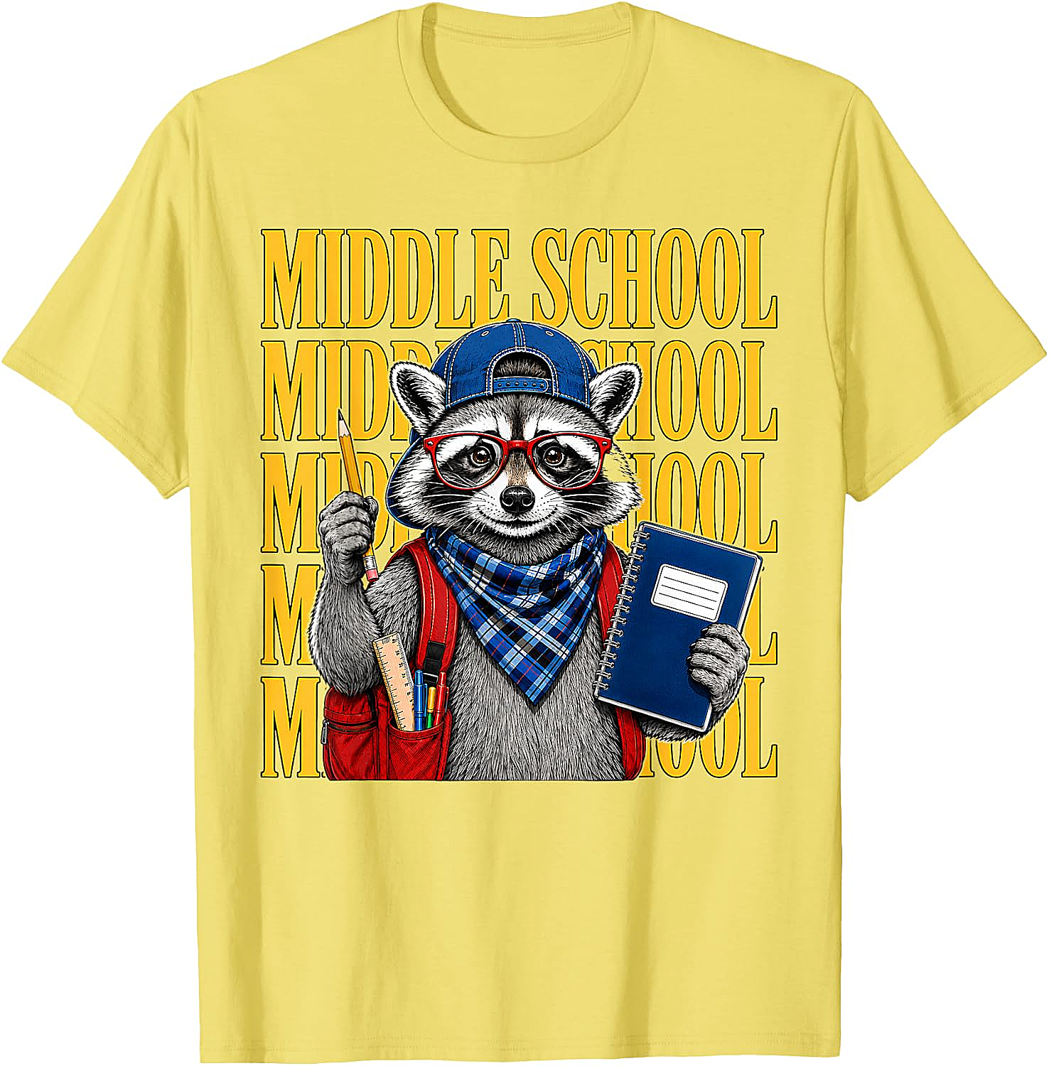 Middle School Raccoon Student Tee Back to School Gift