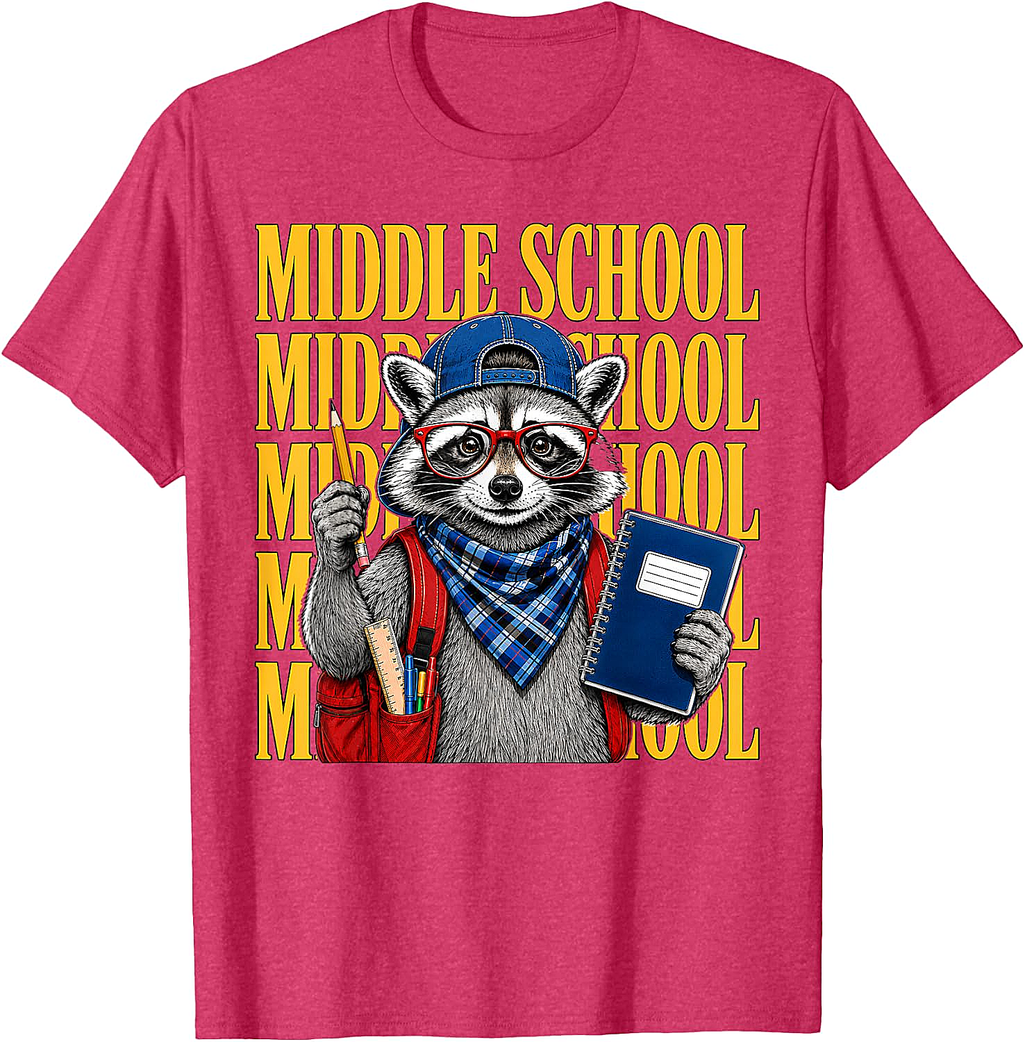 Middle School Raccoon Student Tee Back to School Gift