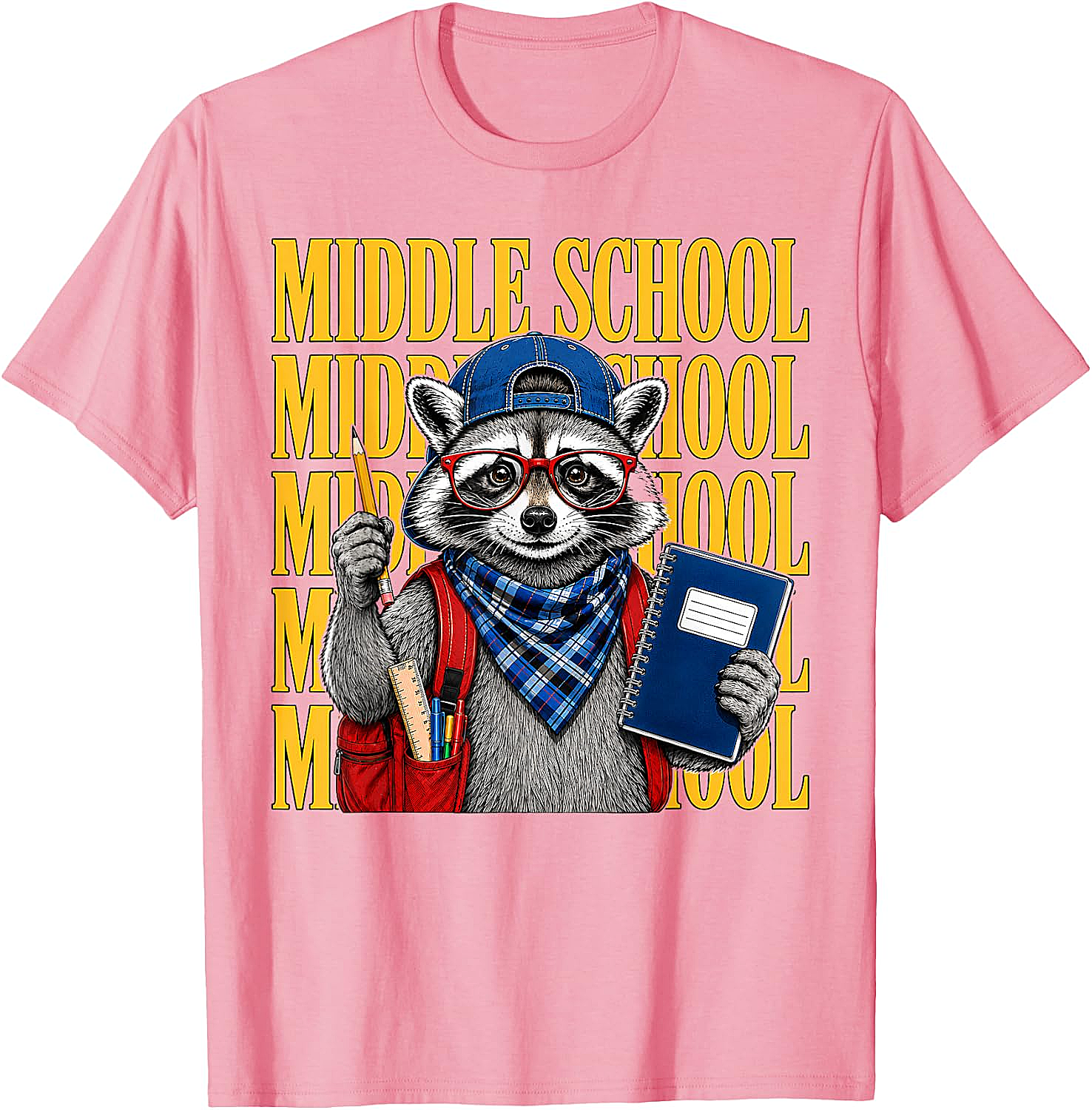 Middle School Raccoon Student Tee Back to School Gift