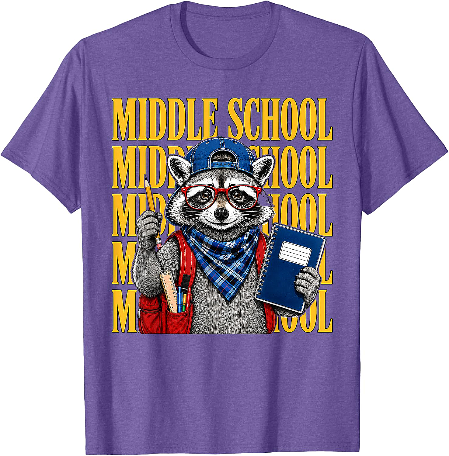 Middle School Raccoon Student Tee Back to School Gift