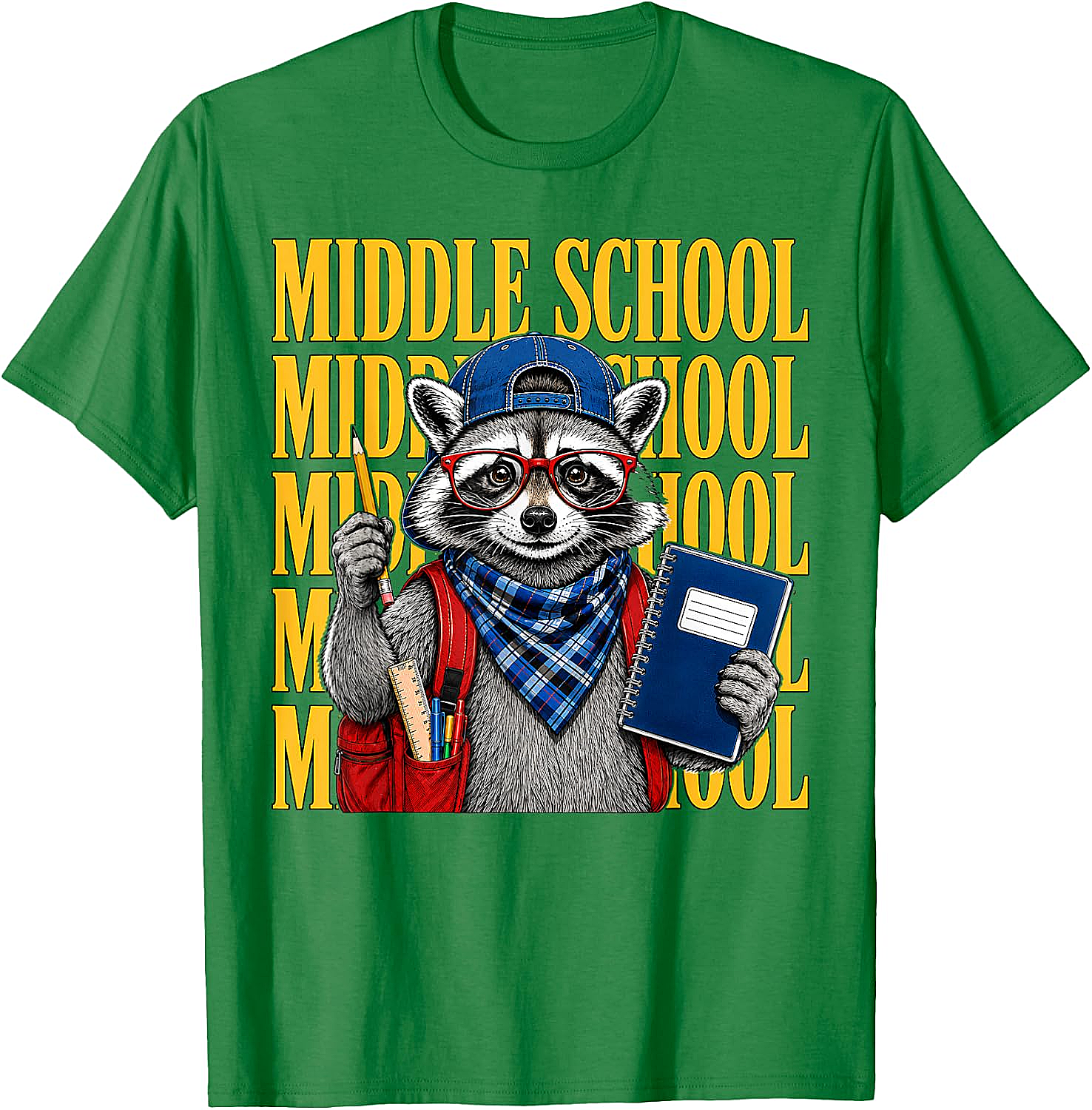Middle School Raccoon Student Tee Back to School Gift