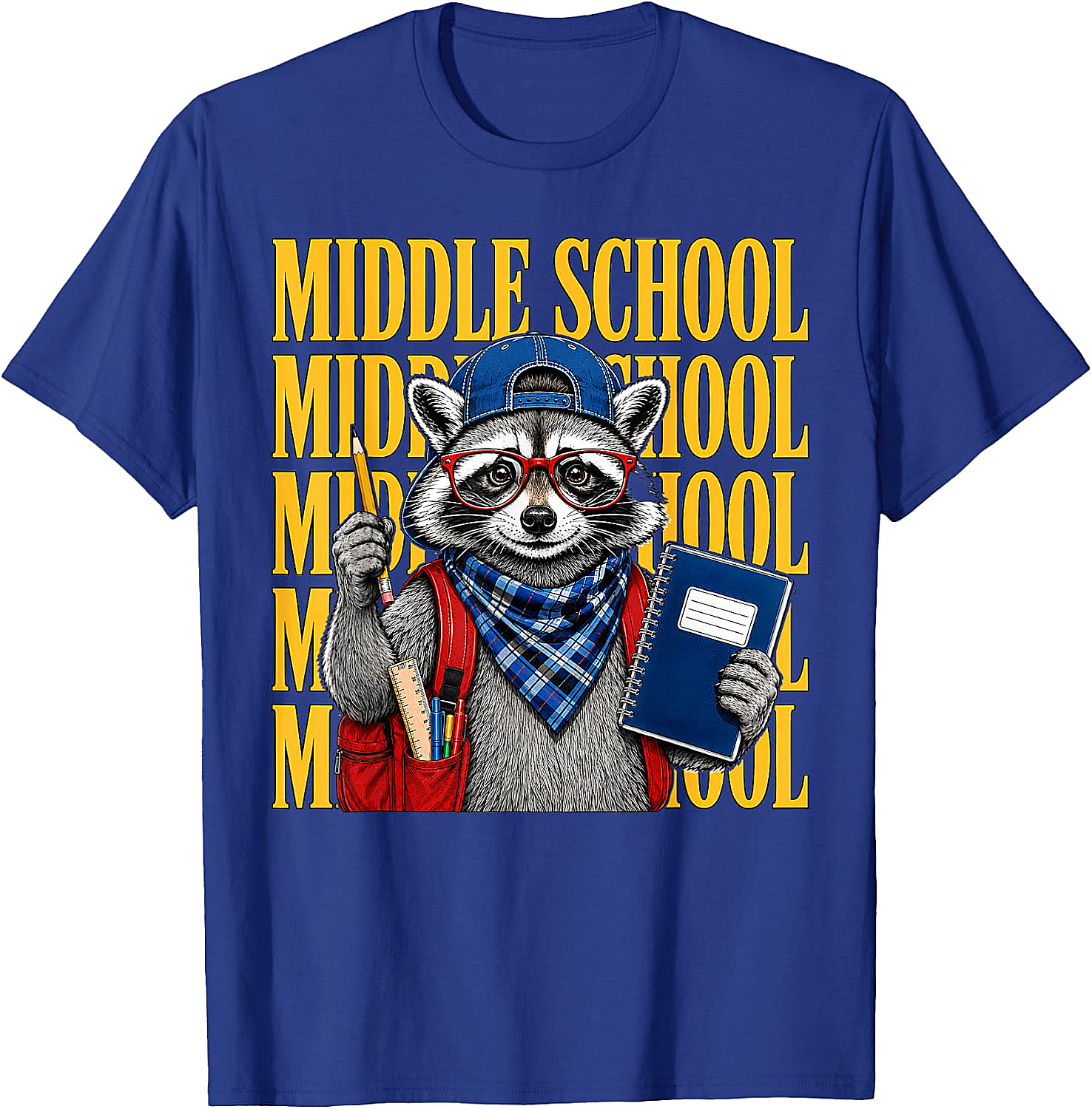 Middle School Raccoon Student Tee Back to School Gift