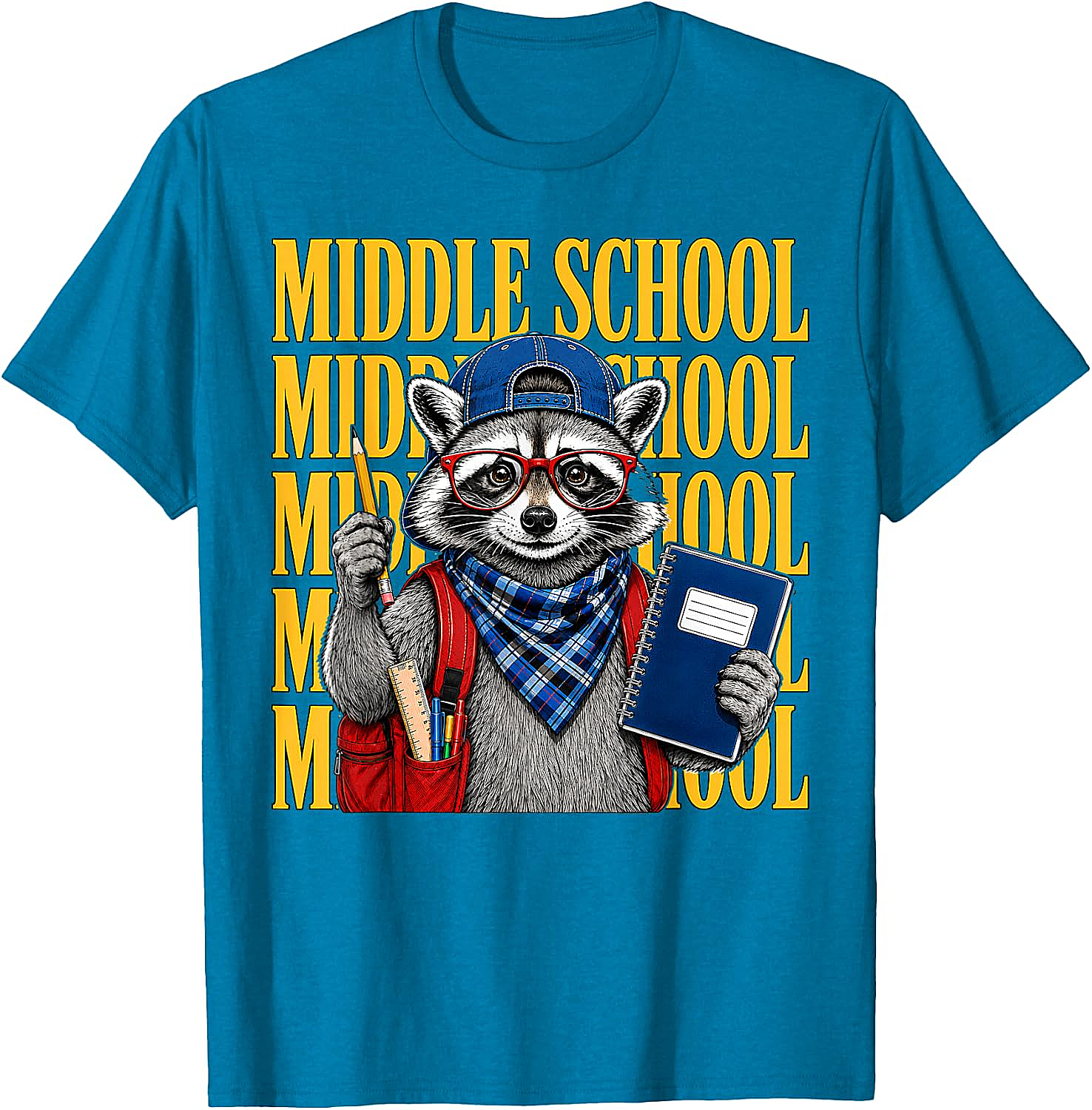 Middle School Raccoon Student Tee Back to School Gift