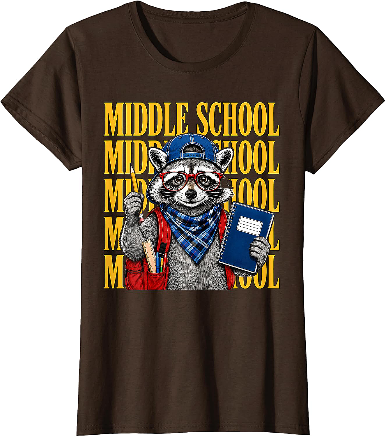 Middle School Raccoon Student Tee Back to School Gift
