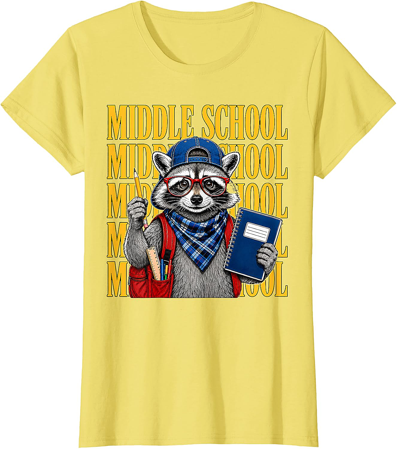Middle School Raccoon Student Tee Back to School Gift
