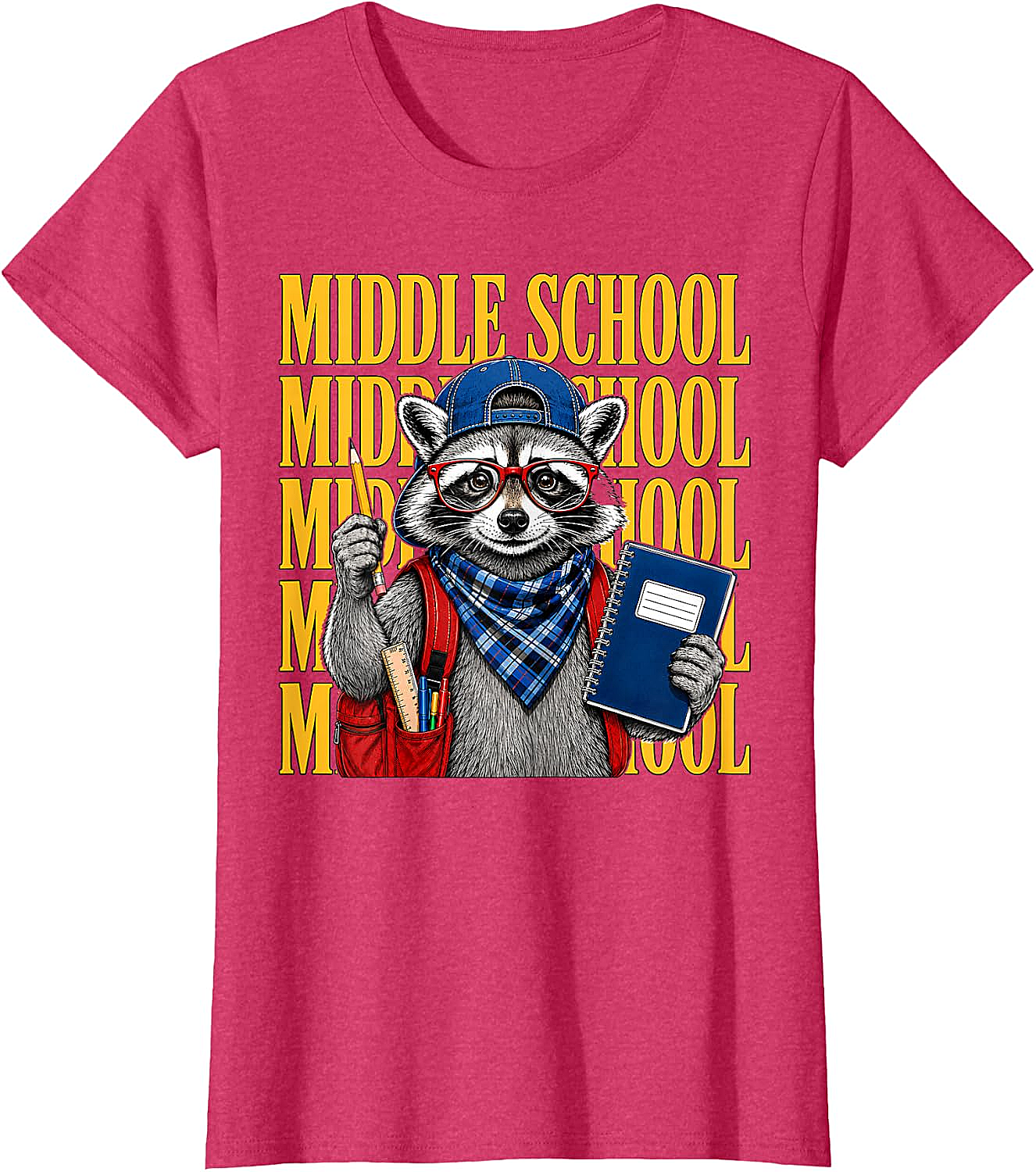 Middle School Raccoon Student Tee Back to School Gift