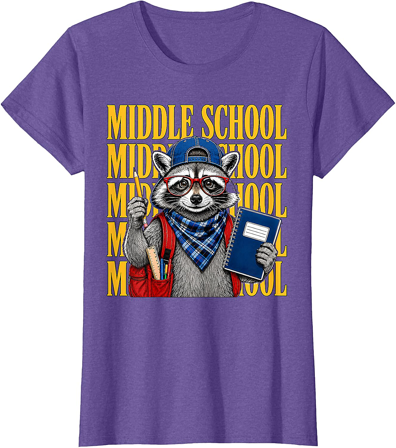 Middle School Raccoon Student Tee Back to School Gift