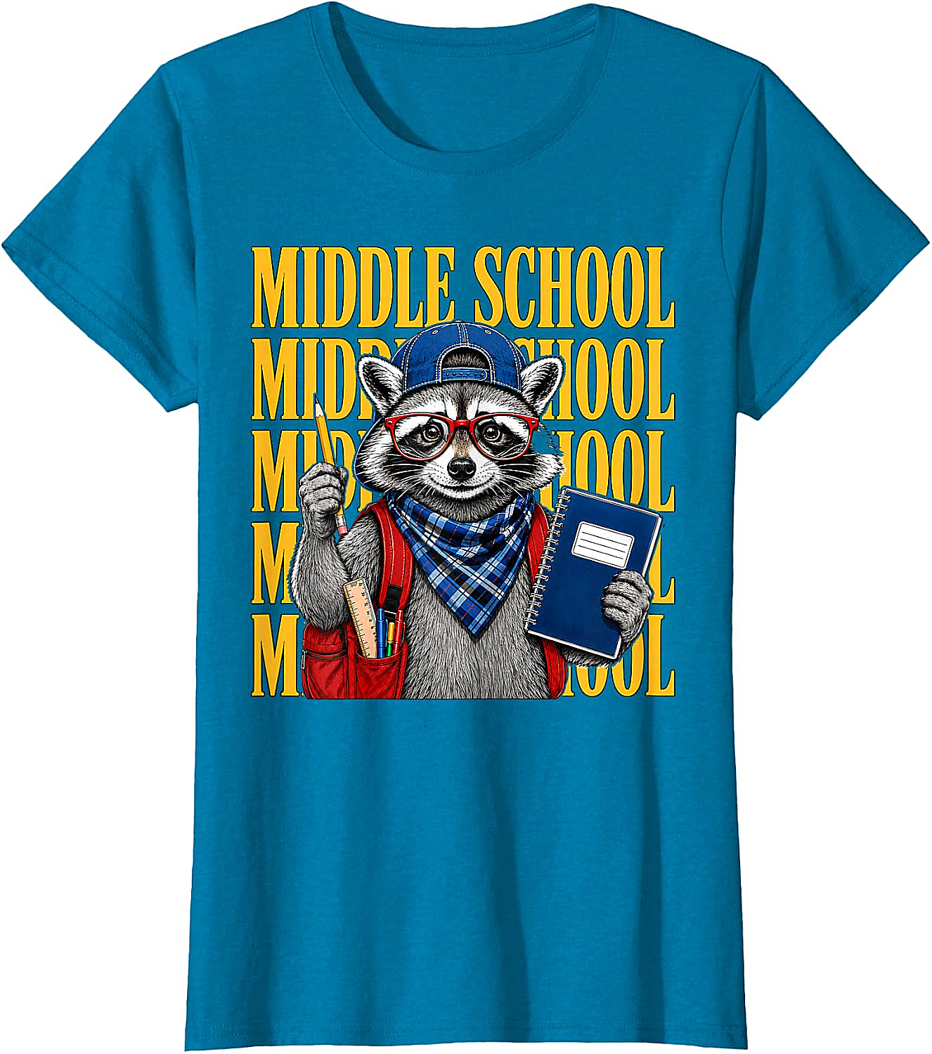 Middle School Raccoon Student Tee Back to School Gift
