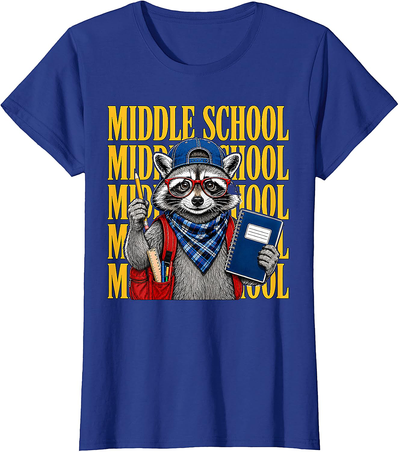 Middle School Raccoon Student Tee Back to School Gift