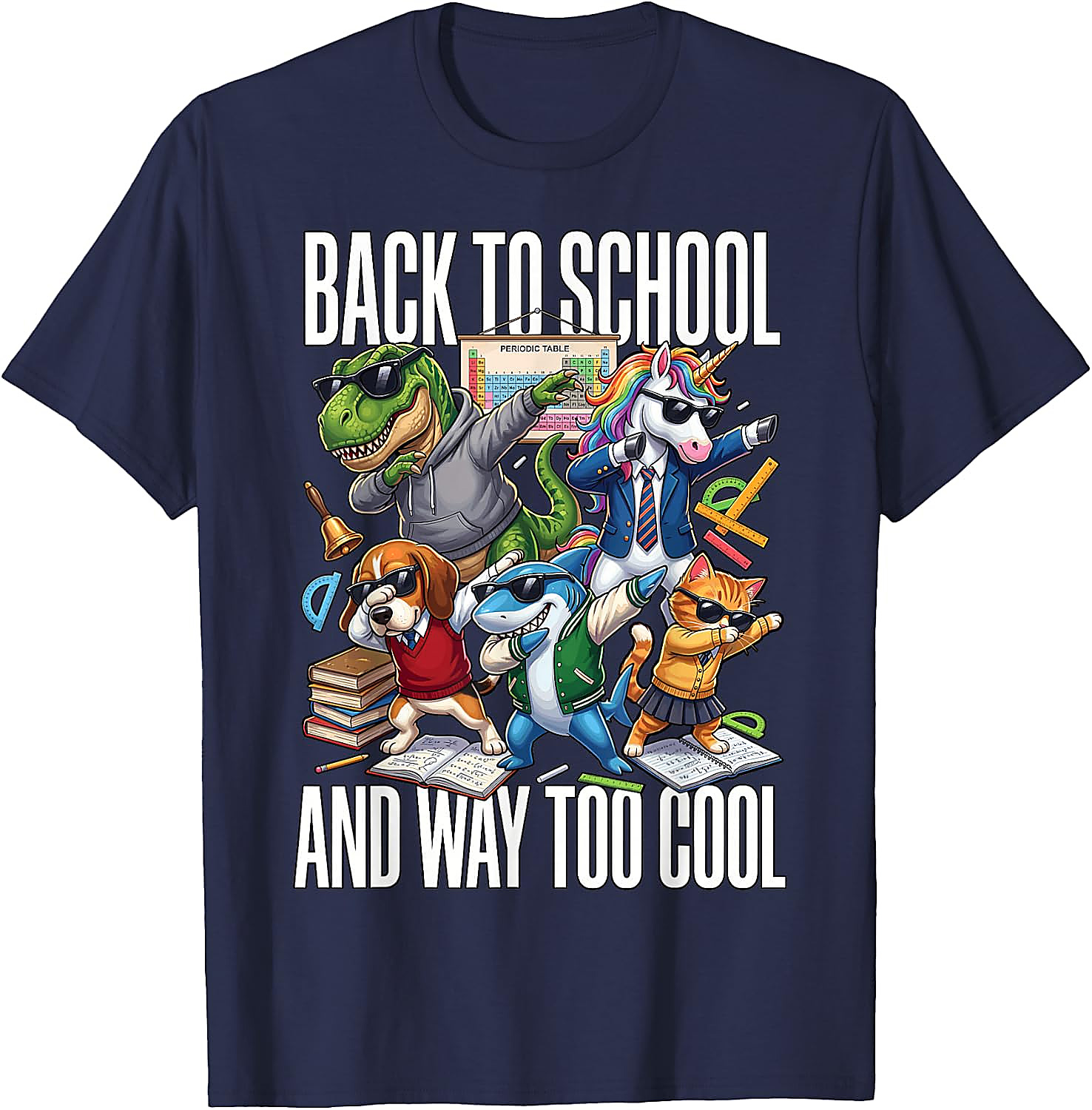Back to School Too Cool Animal T-Shirt | Funny Graphic Tee