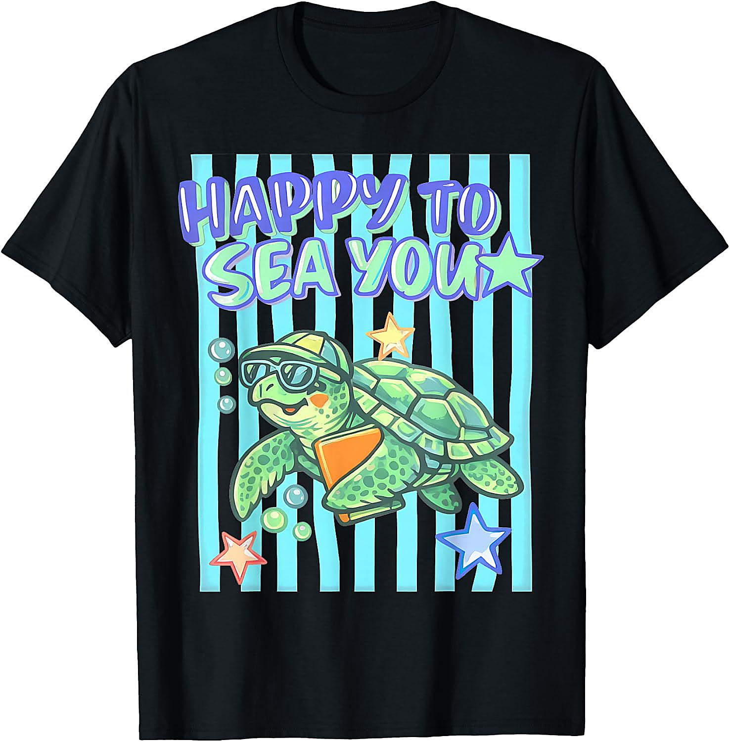 Happy to Sea You Turtle Teacher T-Shirt | Funny School Tee