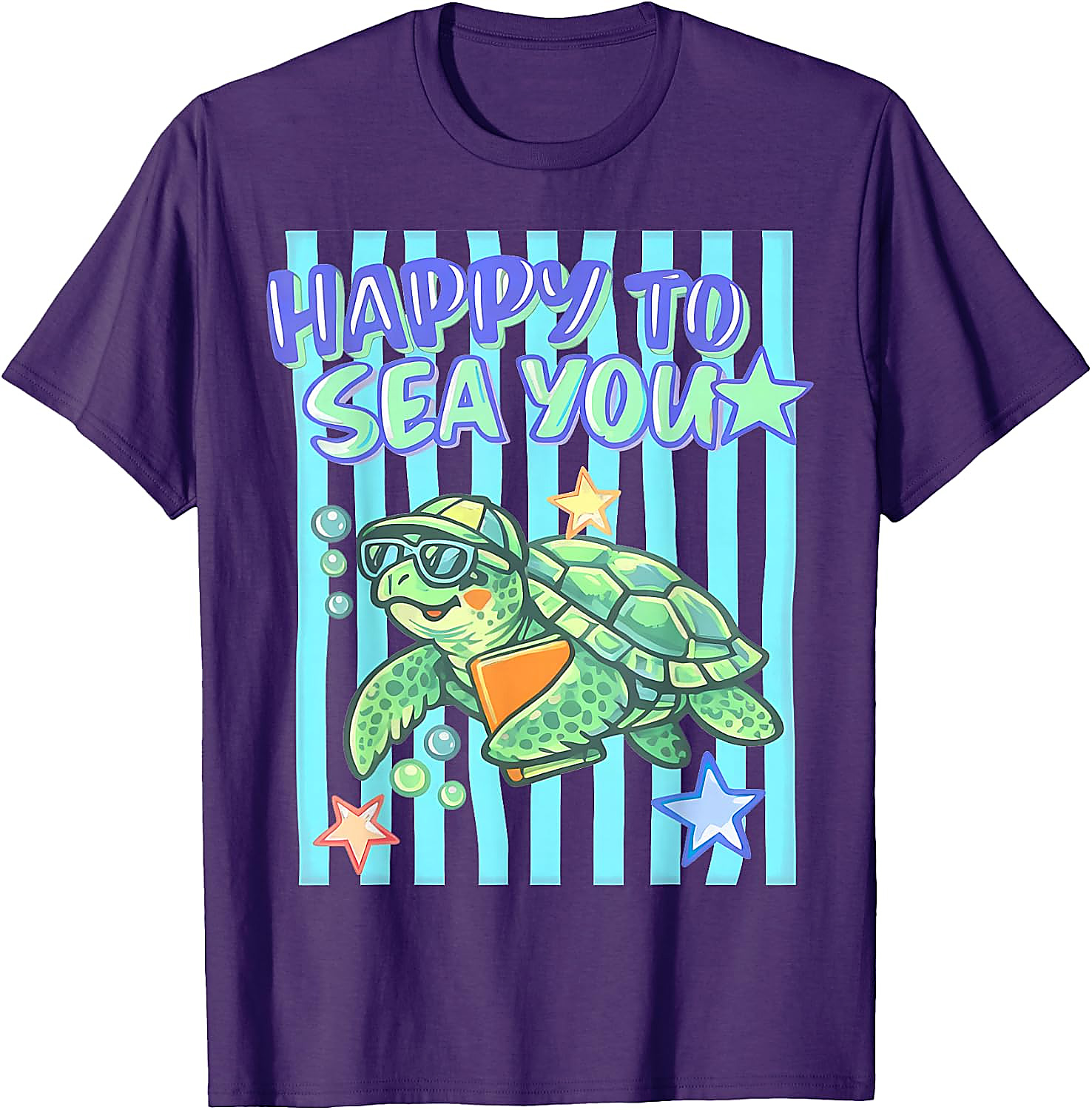 Happy to Sea You Turtle Teacher T-Shirt | Funny School Tee