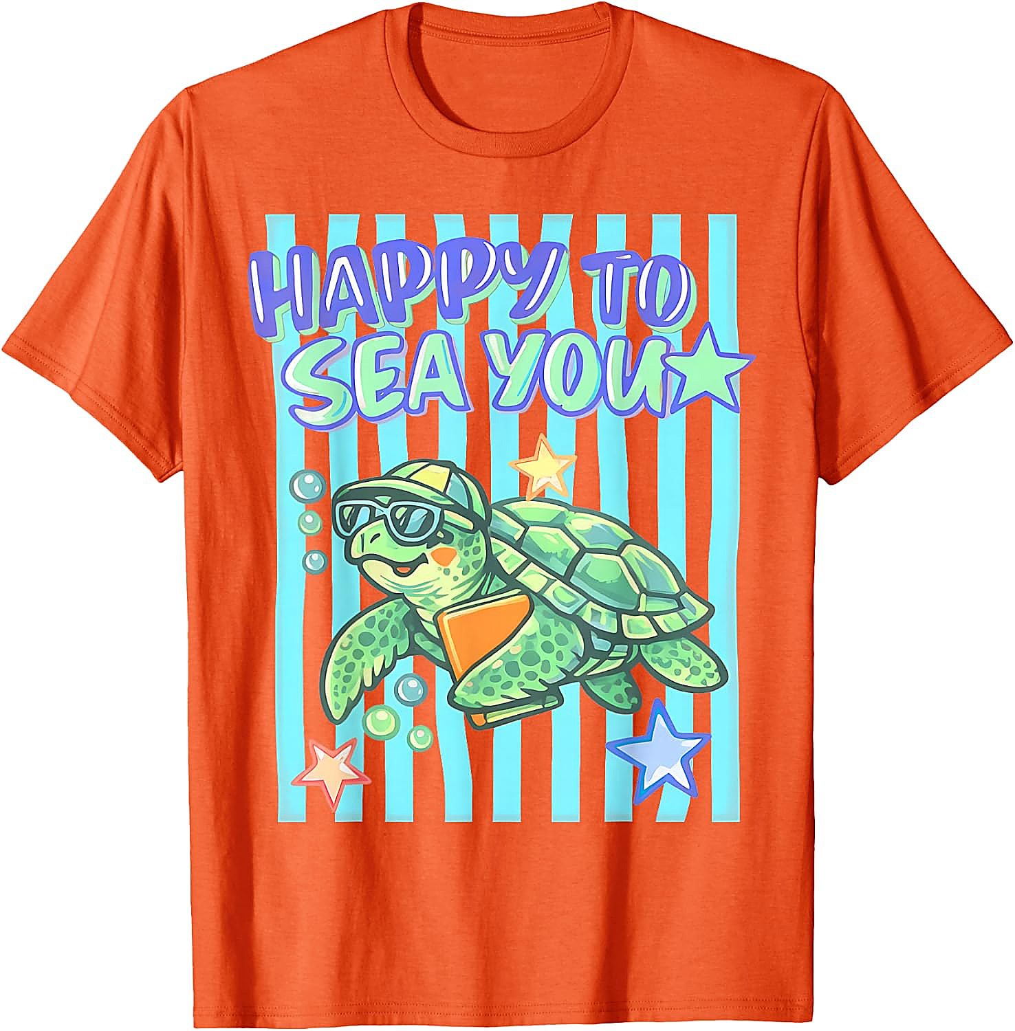 Happy to Sea You Turtle Teacher T-Shirt | Funny School Tee