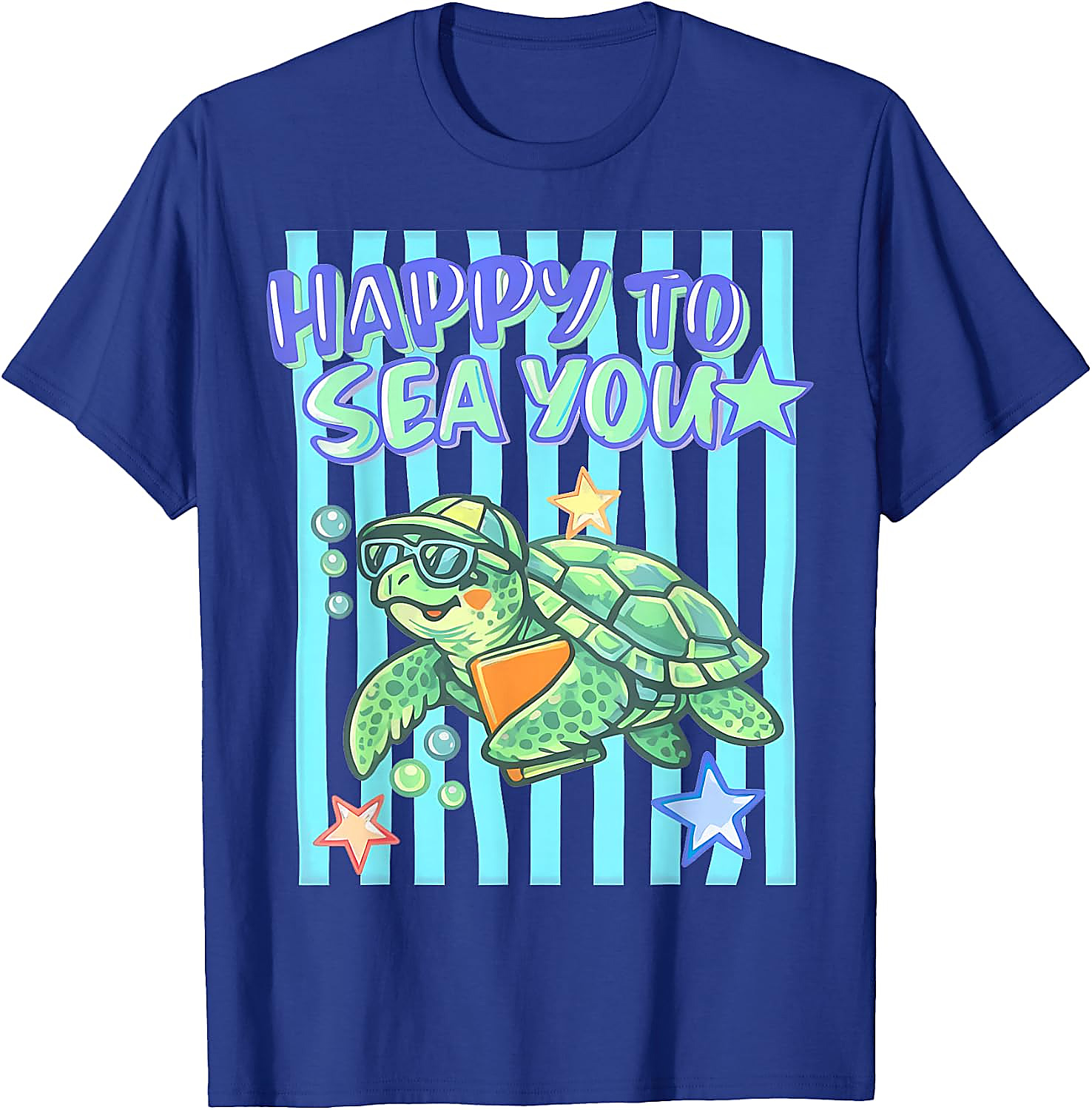 Happy to Sea You Turtle Teacher T-Shirt | Funny School Tee