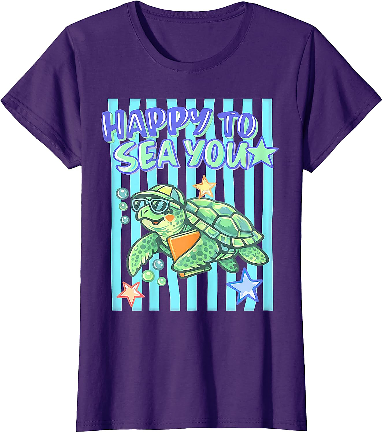 Happy to Sea You Turtle Teacher T-Shirt | Funny School Tee
