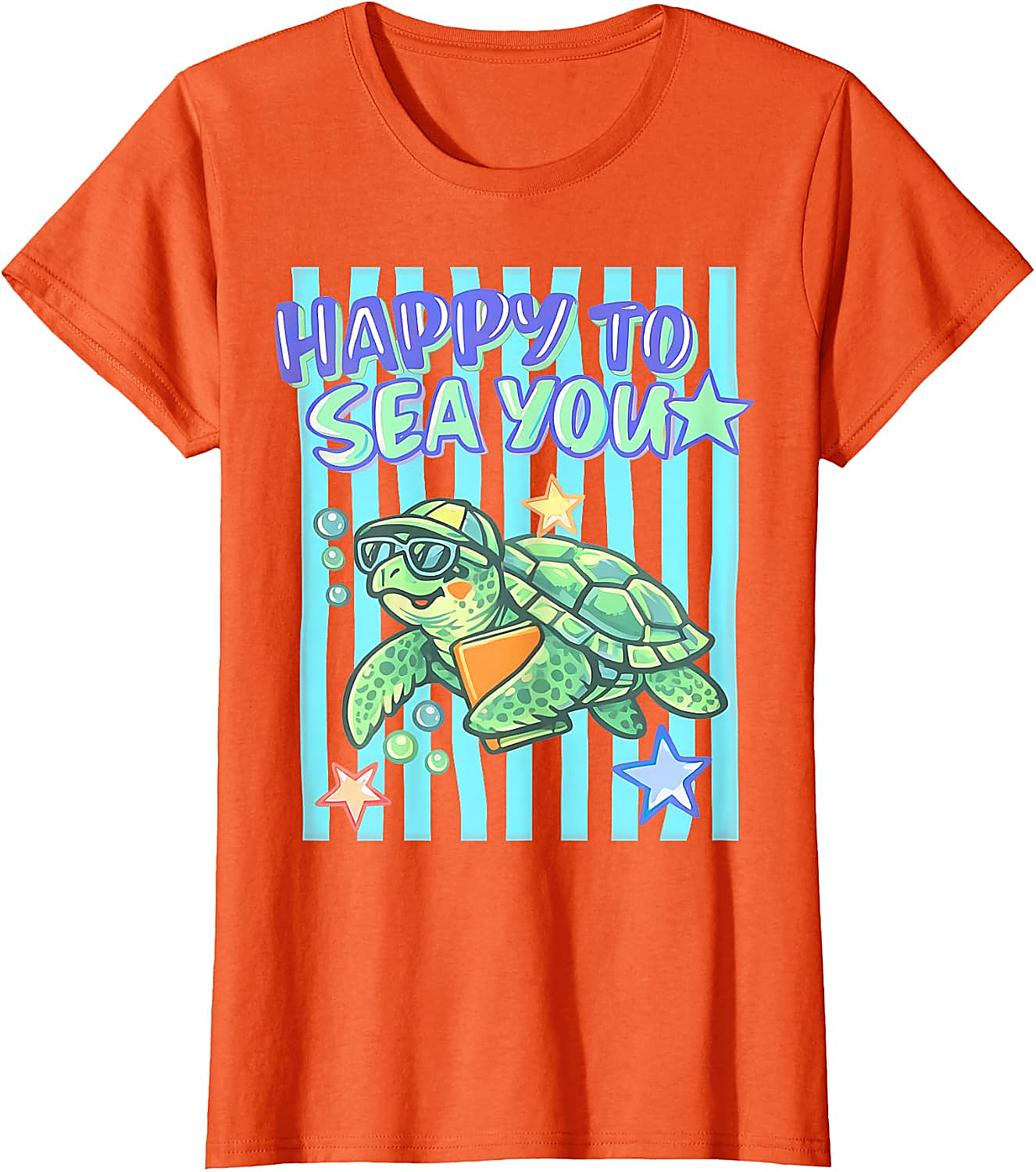 Happy to Sea You Turtle Teacher T-Shirt | Funny School Tee