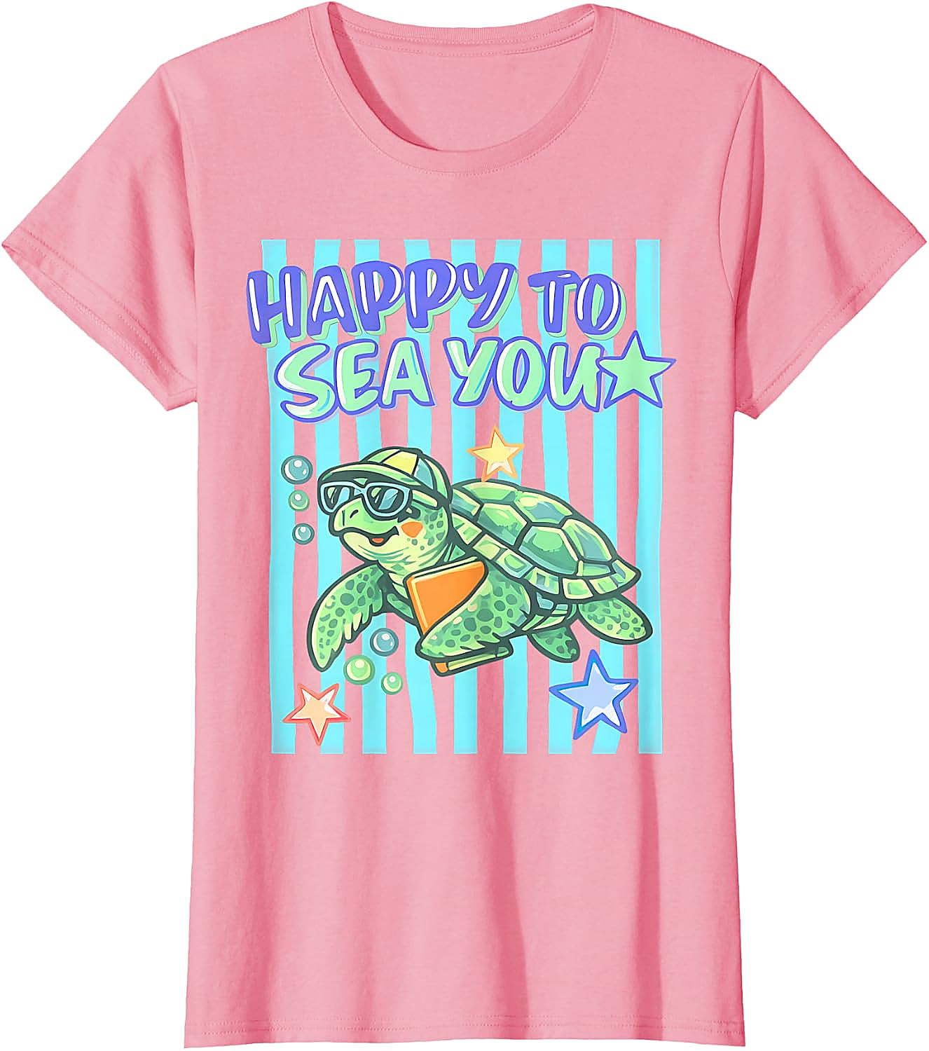 Happy to Sea You Turtle Teacher T-Shirt | Funny School Tee