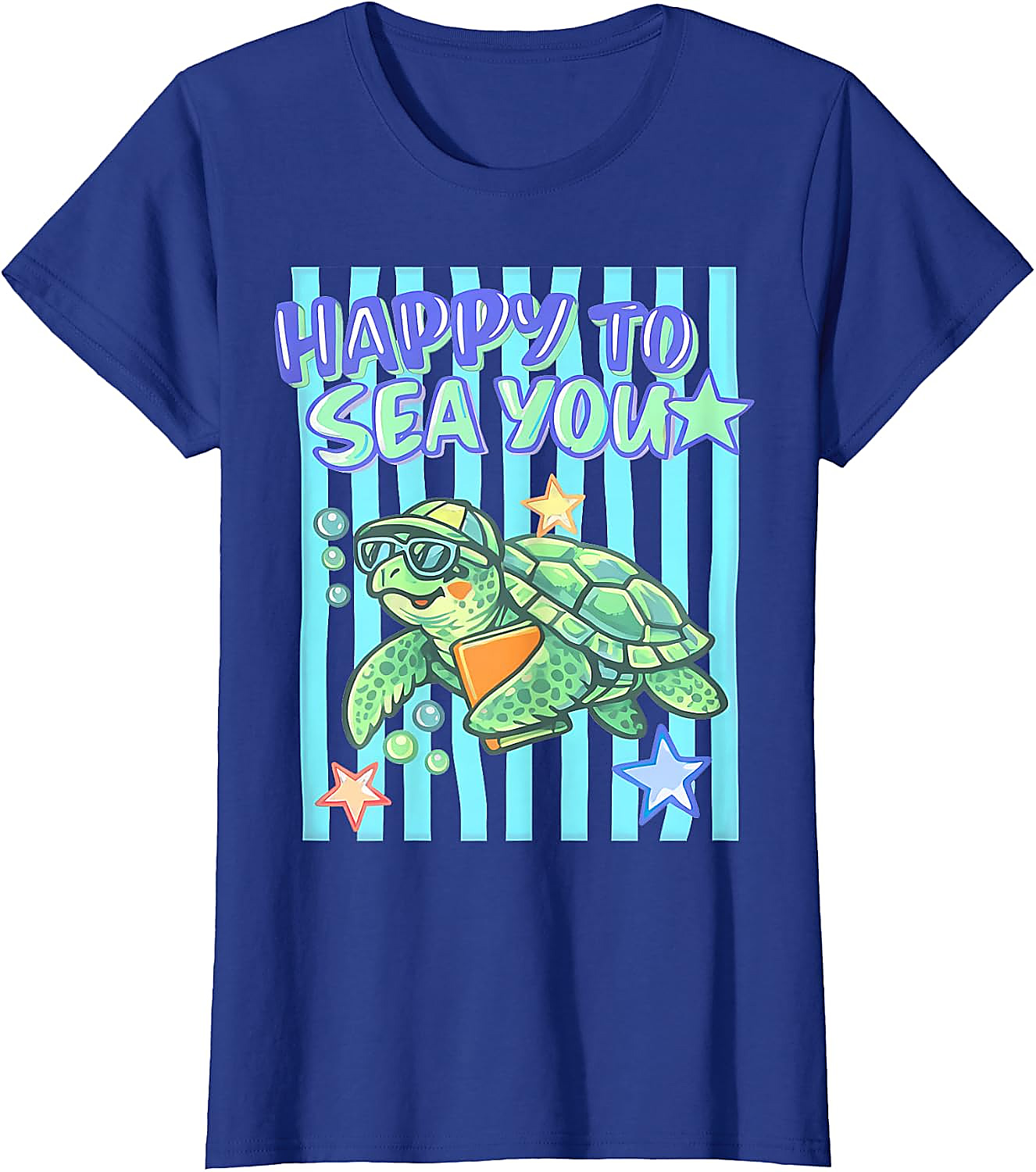 Happy to Sea You Turtle Teacher T-Shirt | Funny School Tee