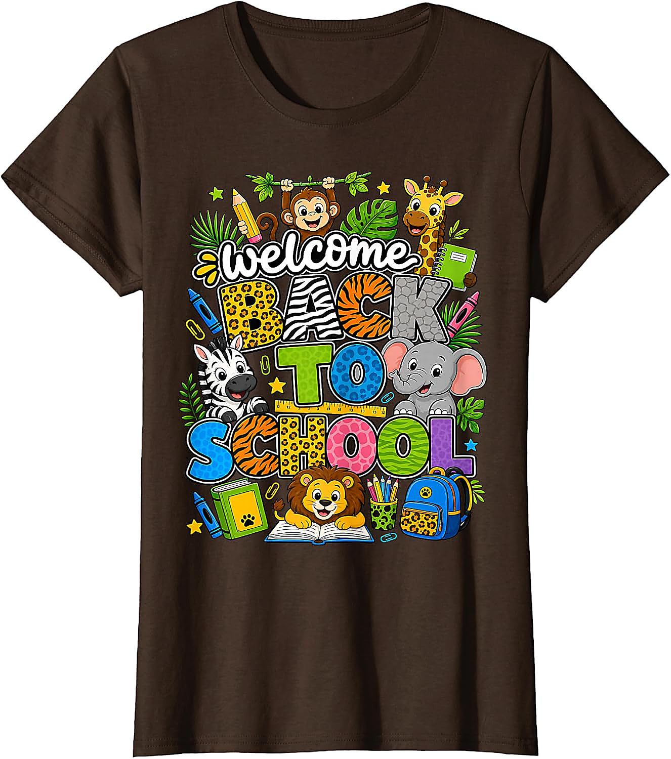Back to School Safari Animals T-Shirt for Teachers & Kids