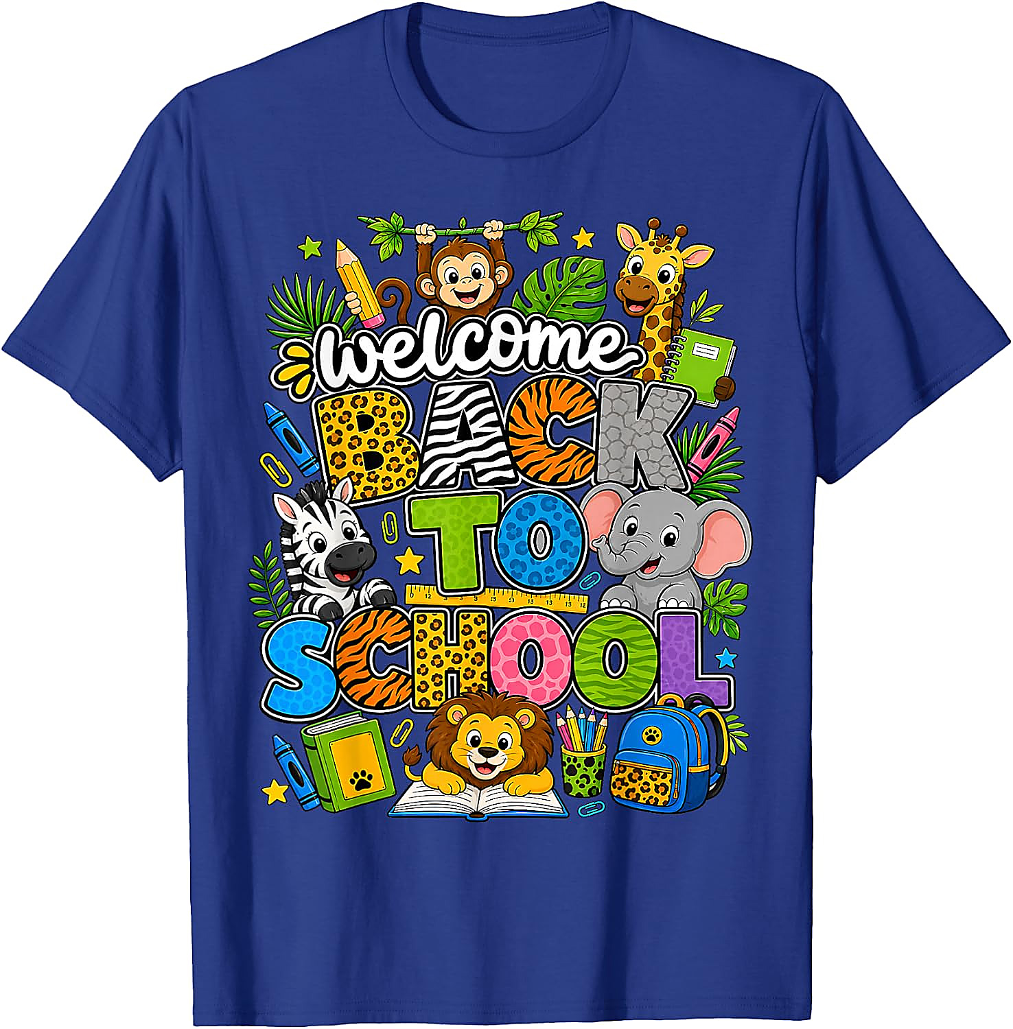 Back to School Safari Animals T-Shirt for Teachers & Kids