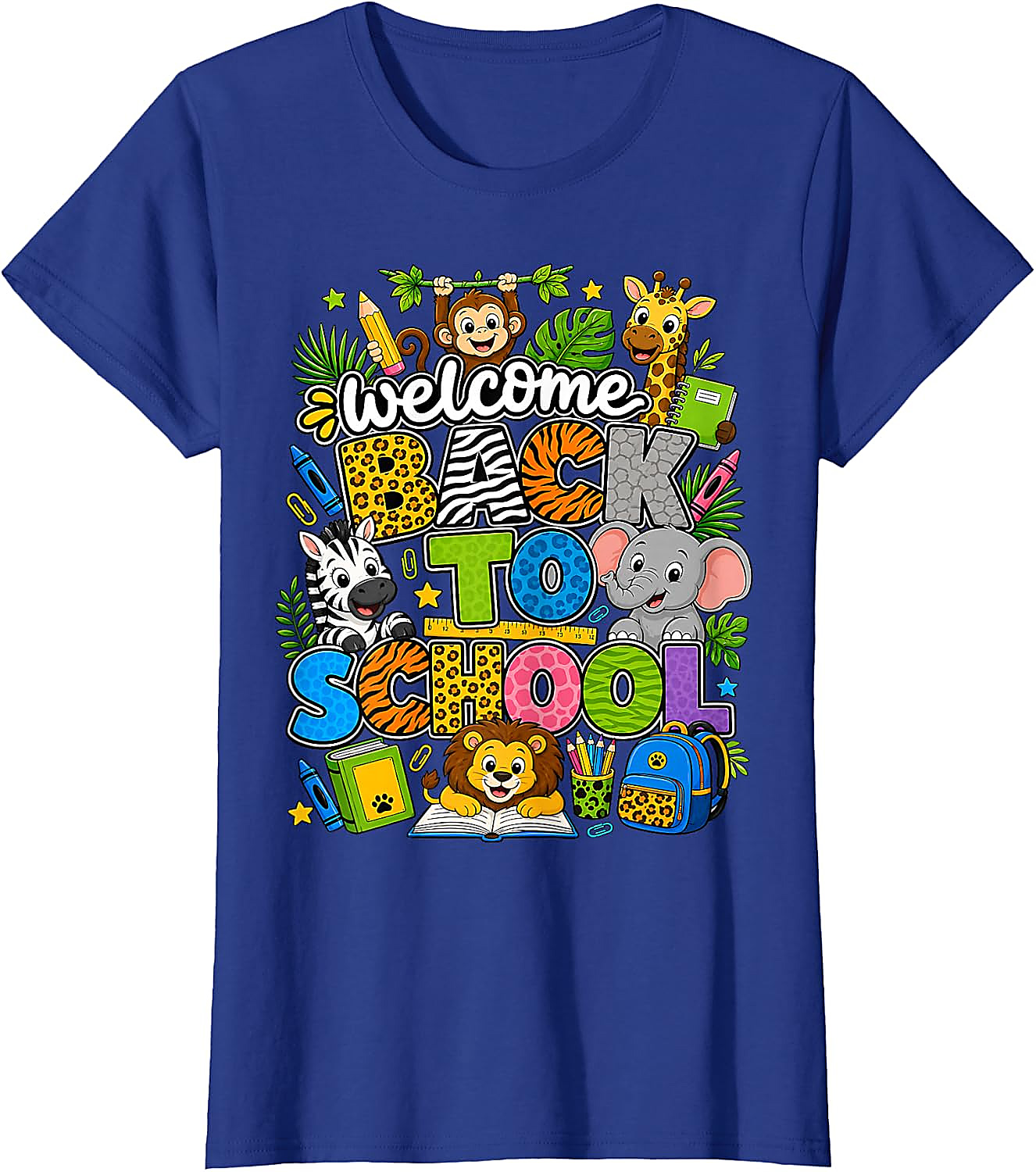 Back to School Safari Animals T-Shirt for Teachers & Kids