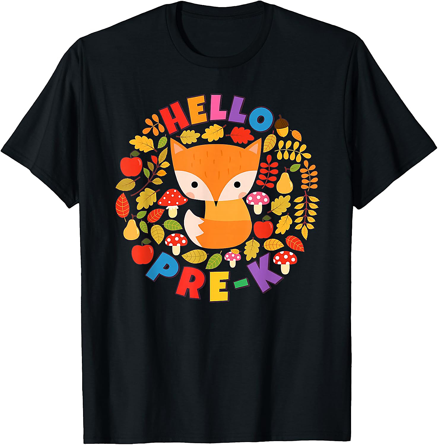 Hello Pre-K Fox T-Shirt | Back To School Woodland Tee