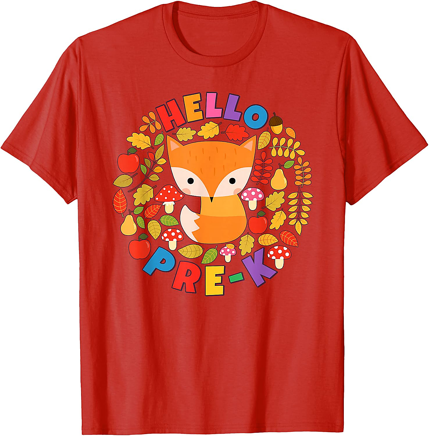 Hello Pre-K Fox T-Shirt | Back To School Woodland Tee