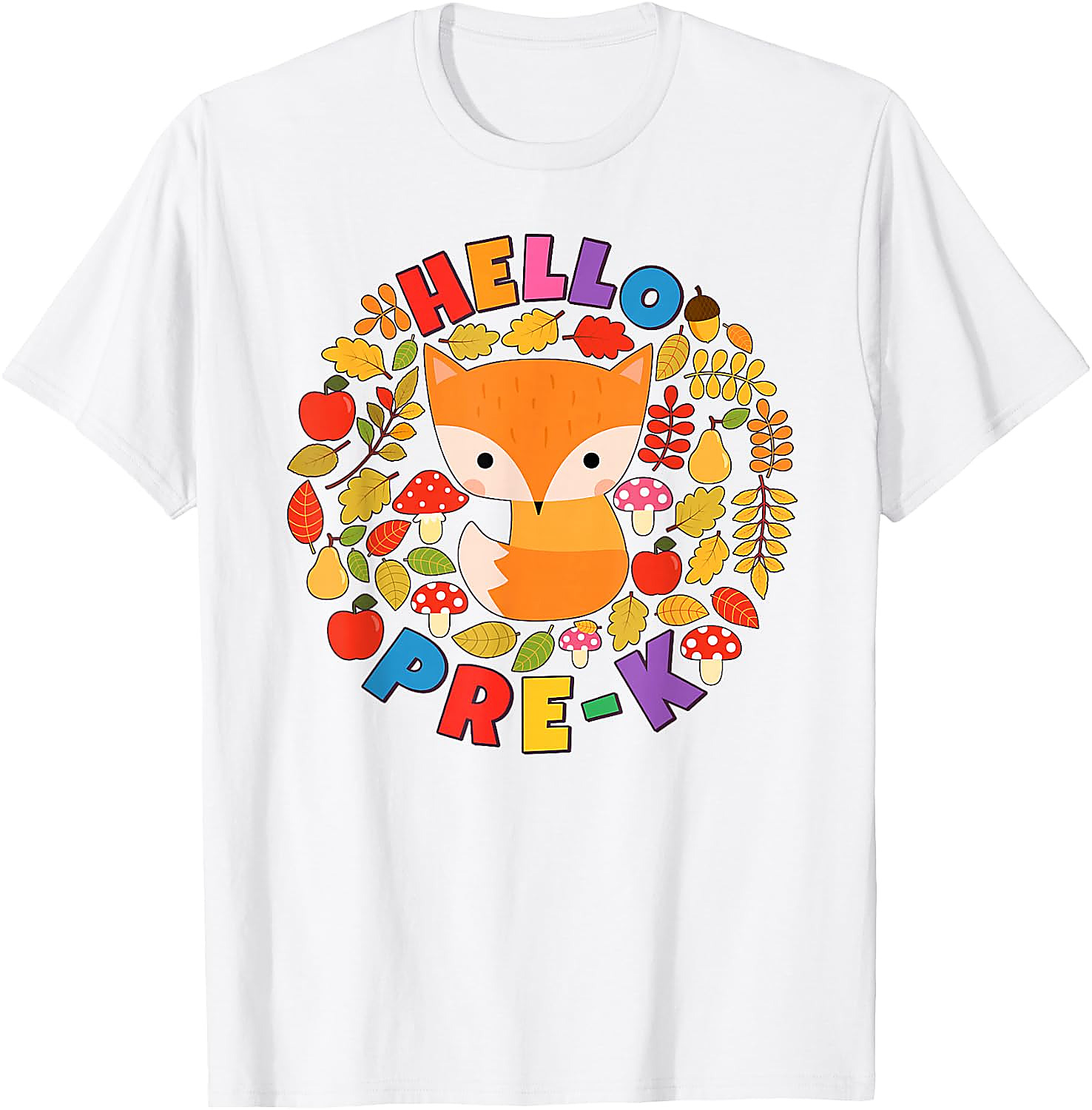 Hello Pre-K Fox T-Shirt | Back To School Woodland Tee
