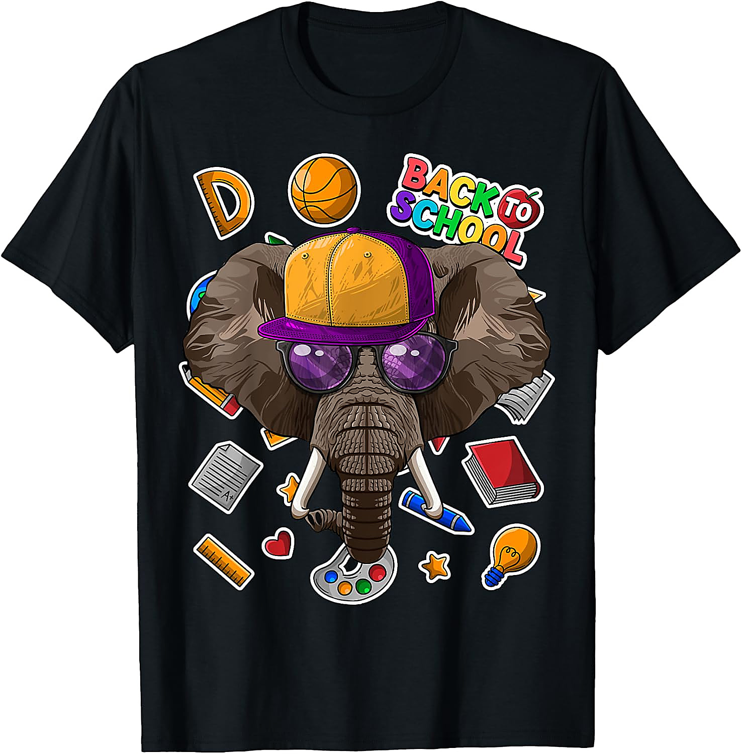 Elephant Back To School T-Shirt | Funny First Day Tee