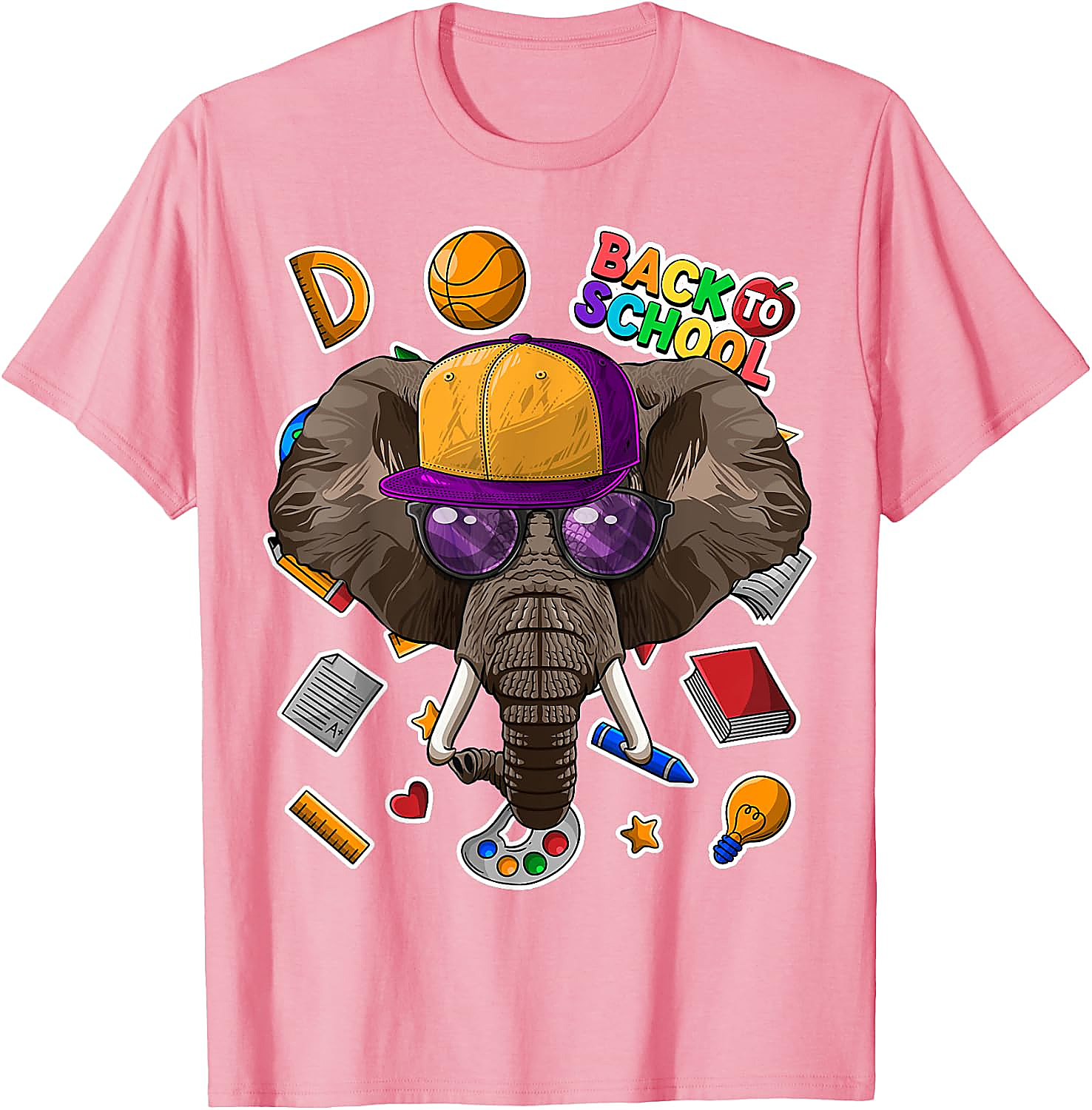 Elephant Back To School T-Shirt | Funny First Day Tee