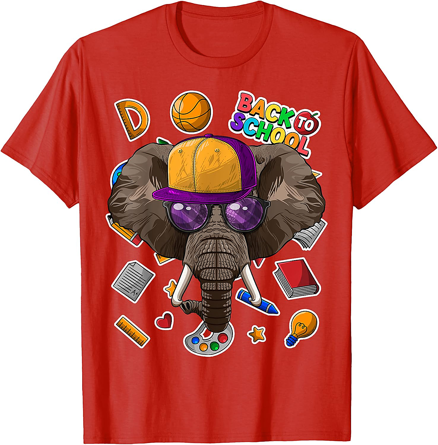 Elephant Back To School T-Shirt | Funny First Day Tee