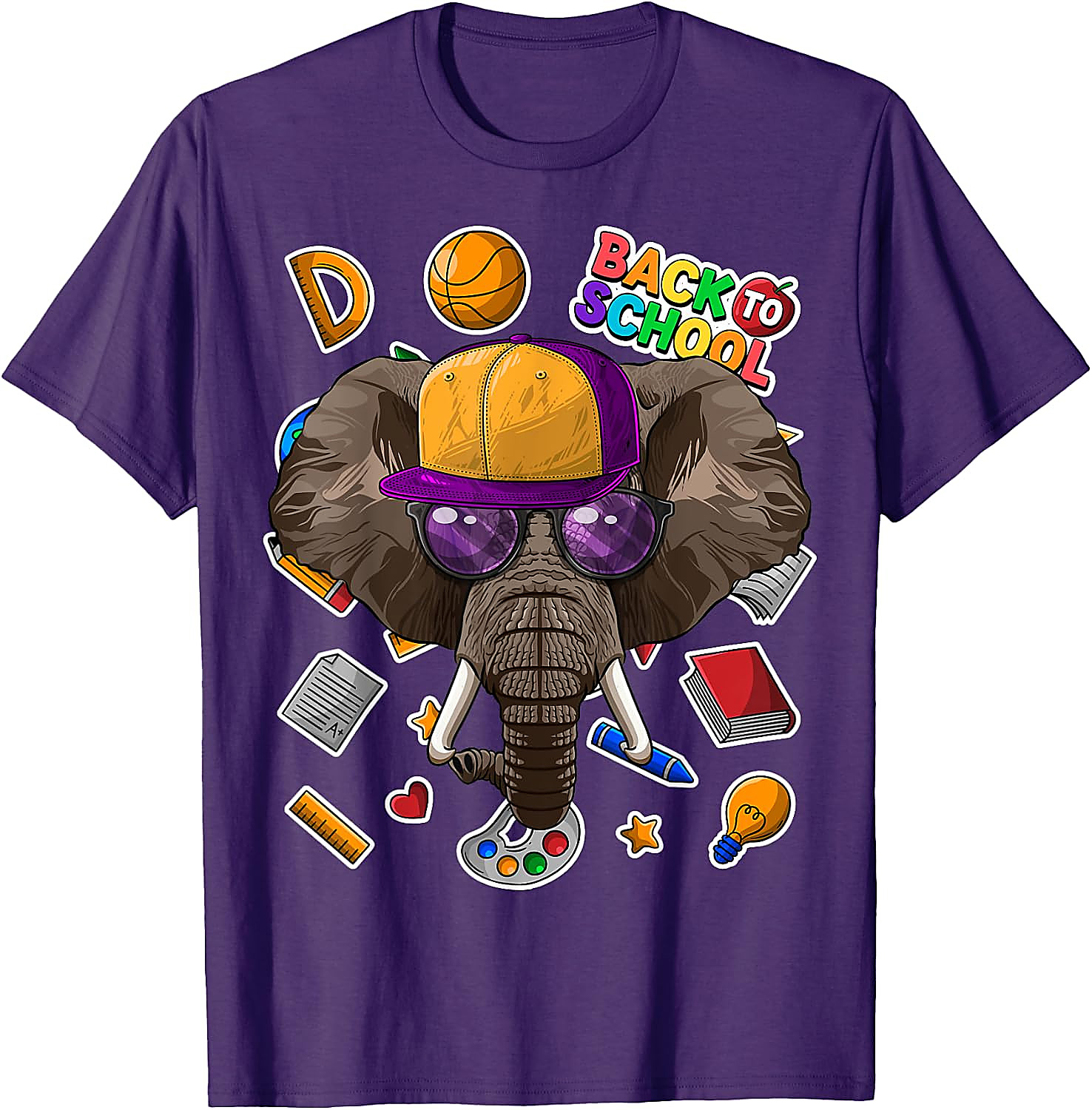 Elephant Back To School T-Shirt | Funny First Day Tee