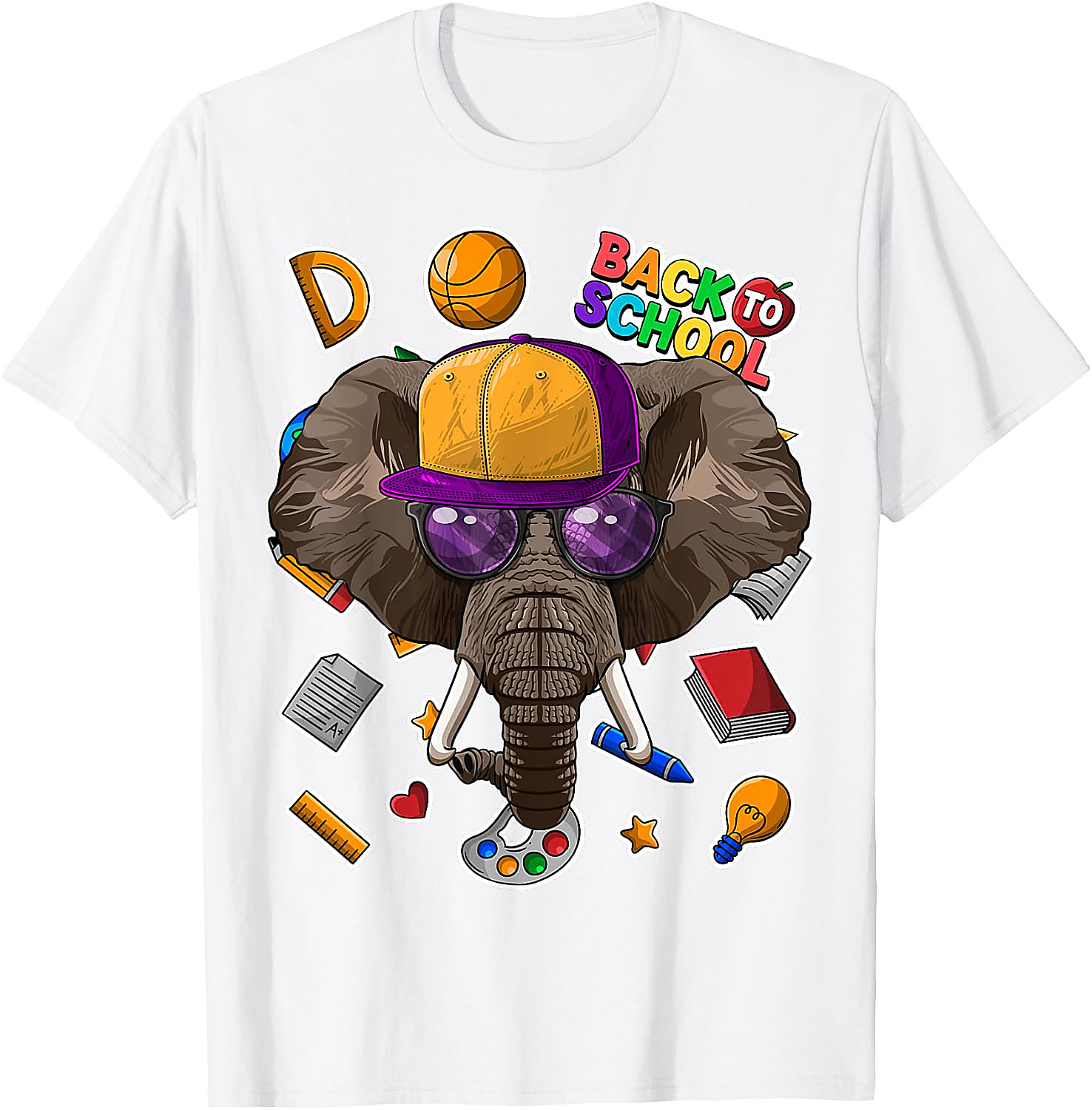 Elephant Back To School T-Shirt | Funny First Day Tee