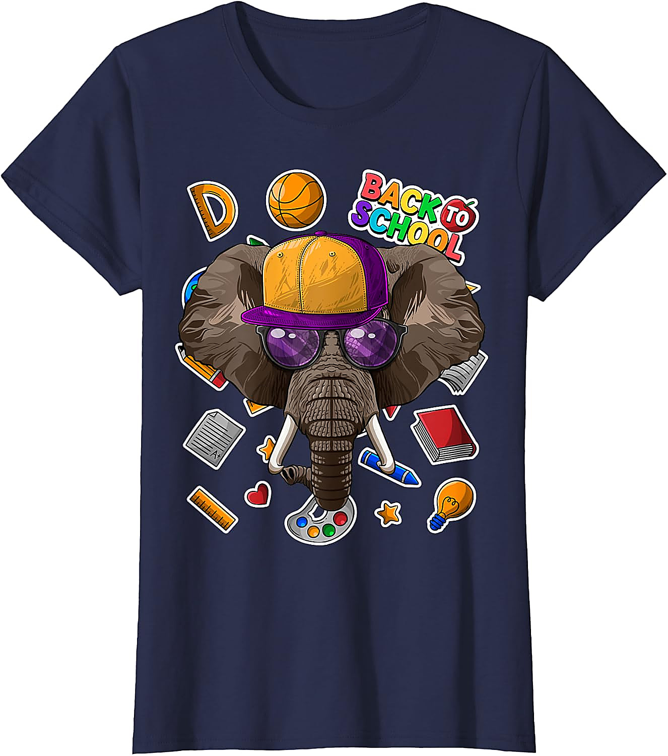 Elephant Back To School T-Shirt | Funny First Day Tee
