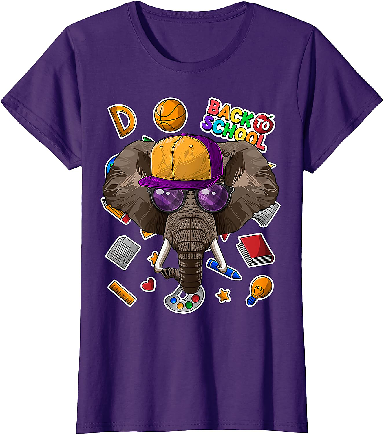 Elephant Back To School T-Shirt | Funny First Day Tee
