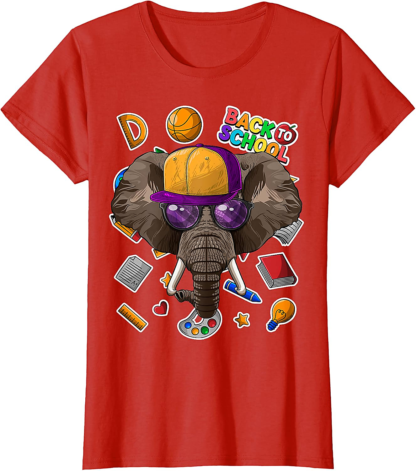 Elephant Back To School T-Shirt | Funny First Day Tee